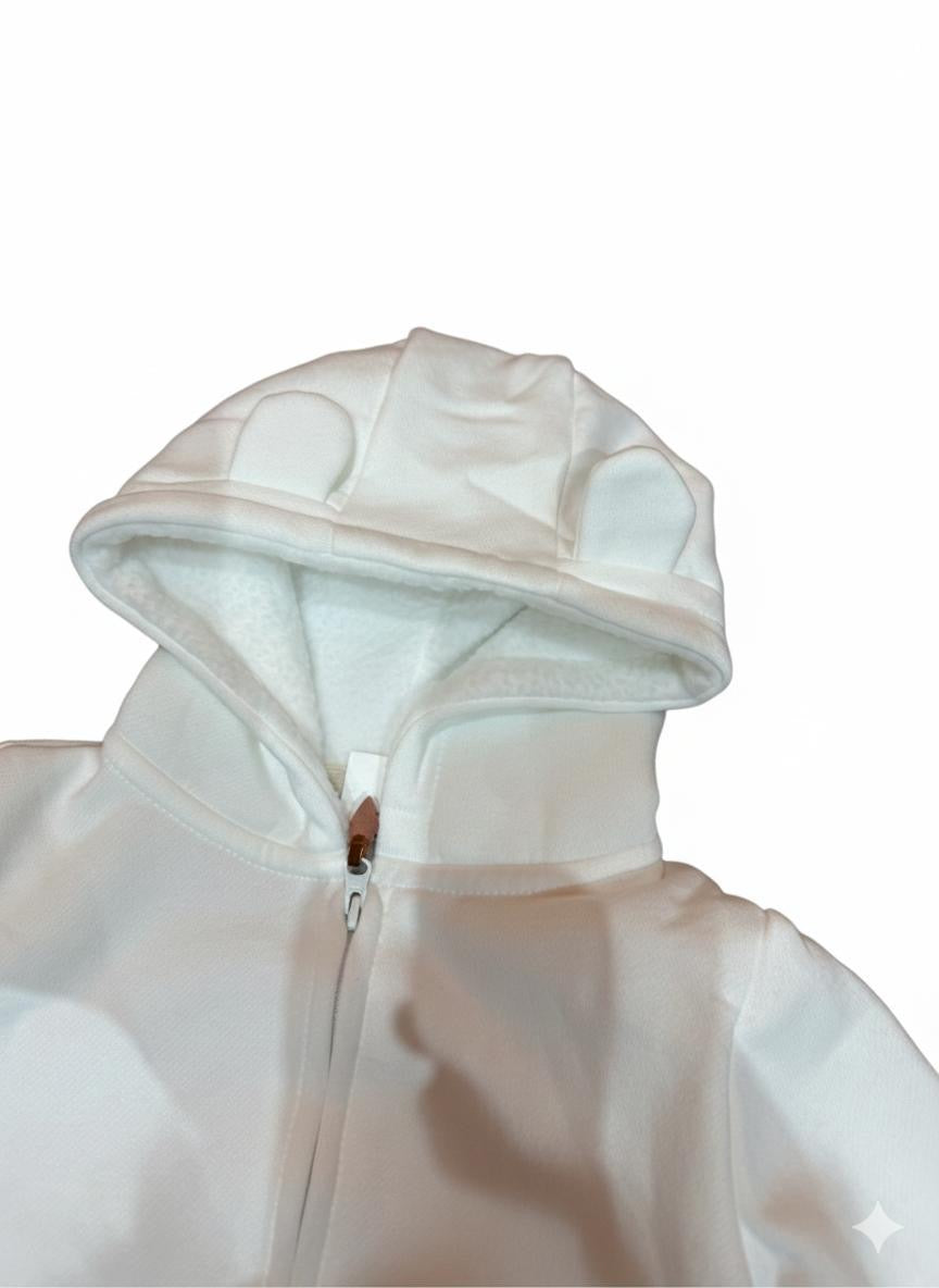 Felpa basic con dettaglio orecchie e tasca a marsupio