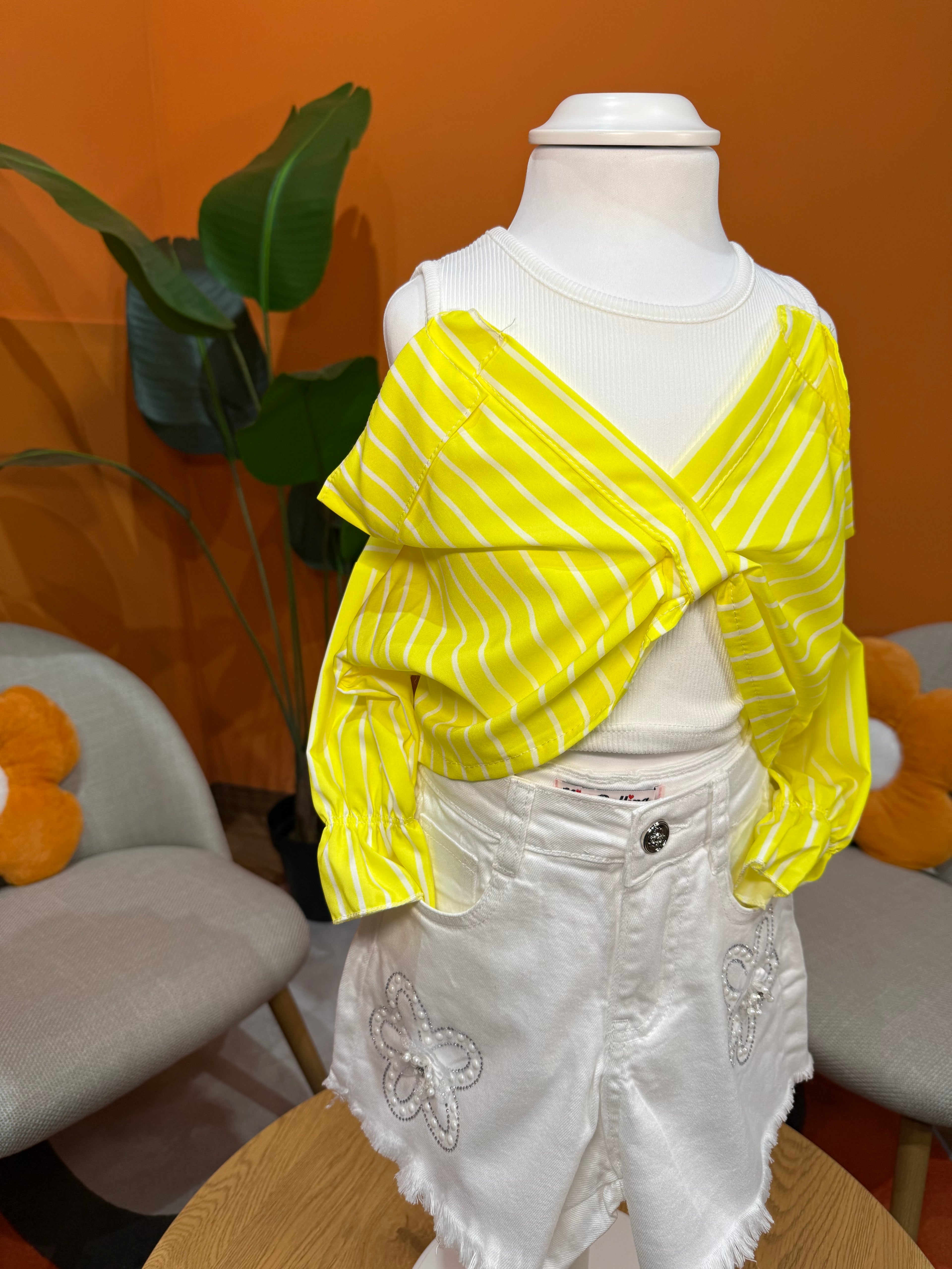 CAMICIA 2 IN 1 TRENDY YELLOW