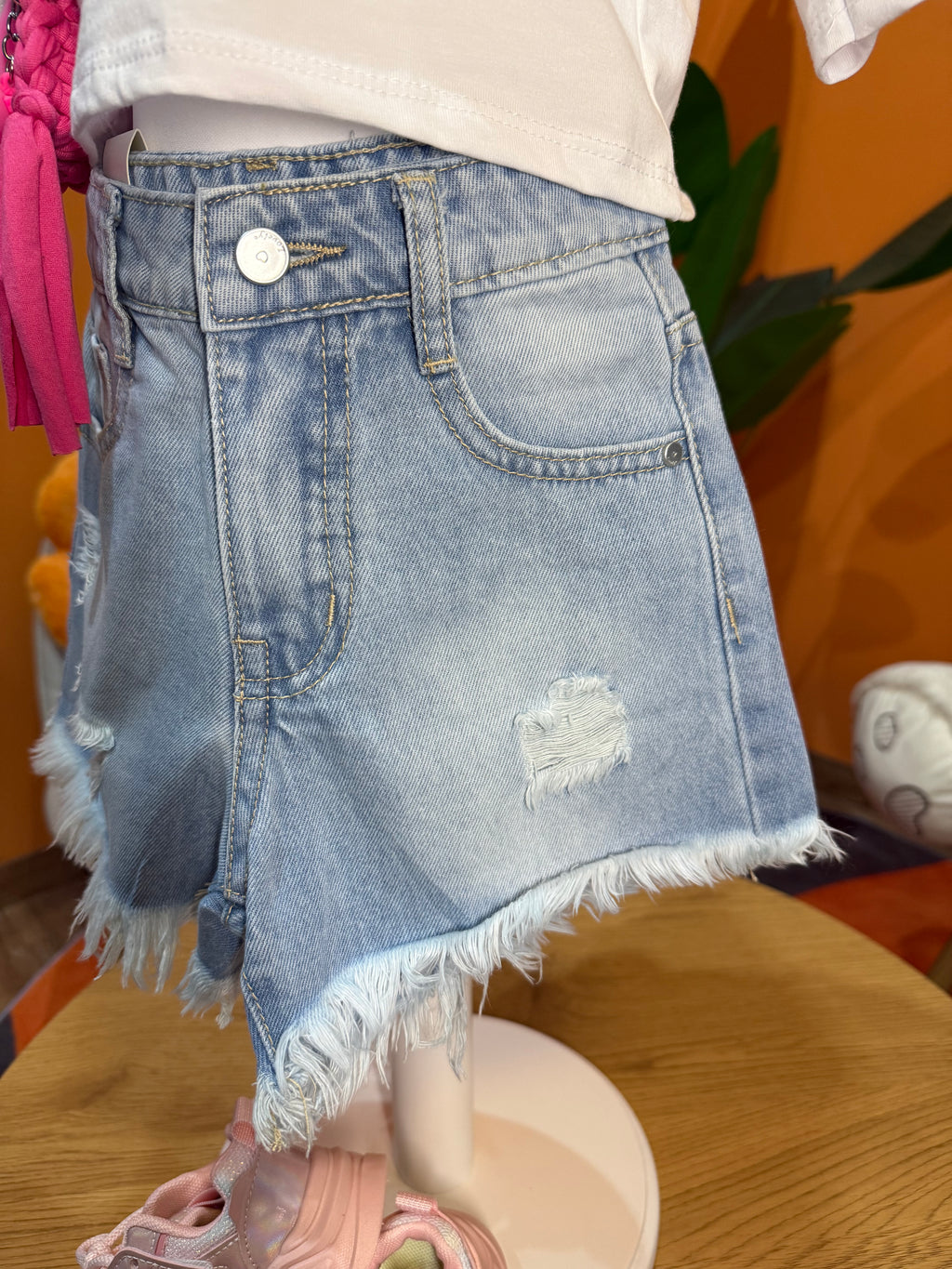 SHORT DENIM SPARKLING PINK
