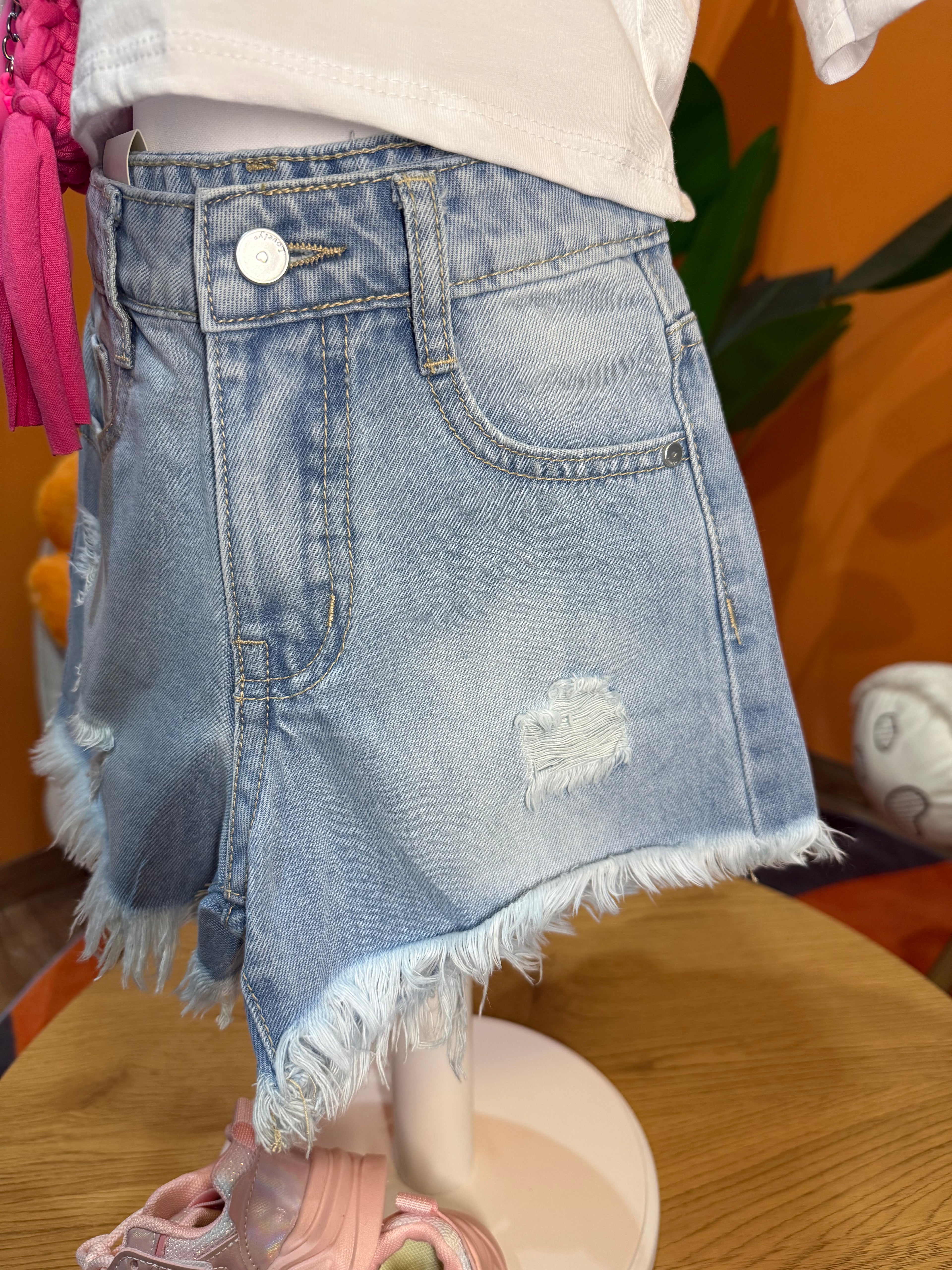 SHORT DENIM SPARKLING PINK