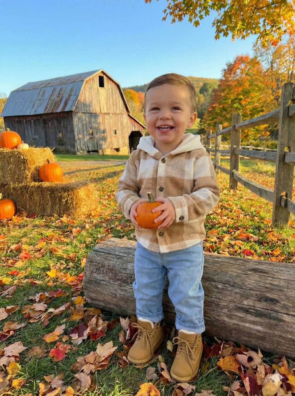 Giacca Camicia in flanella a quadri con cappuccio