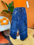 JEANS CARGO STREETWEAR - DENIM SCURO