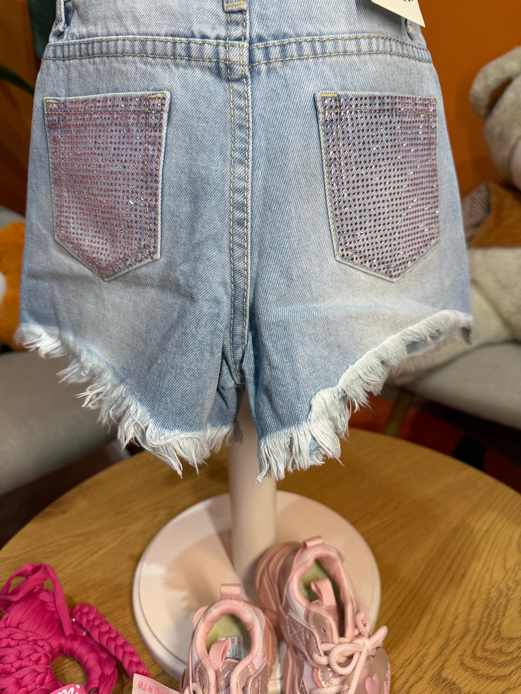 SHORT DENIM SPARKLING PINK