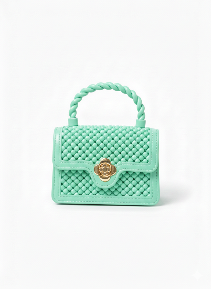 Mini Bag Bloom con manico a torchon