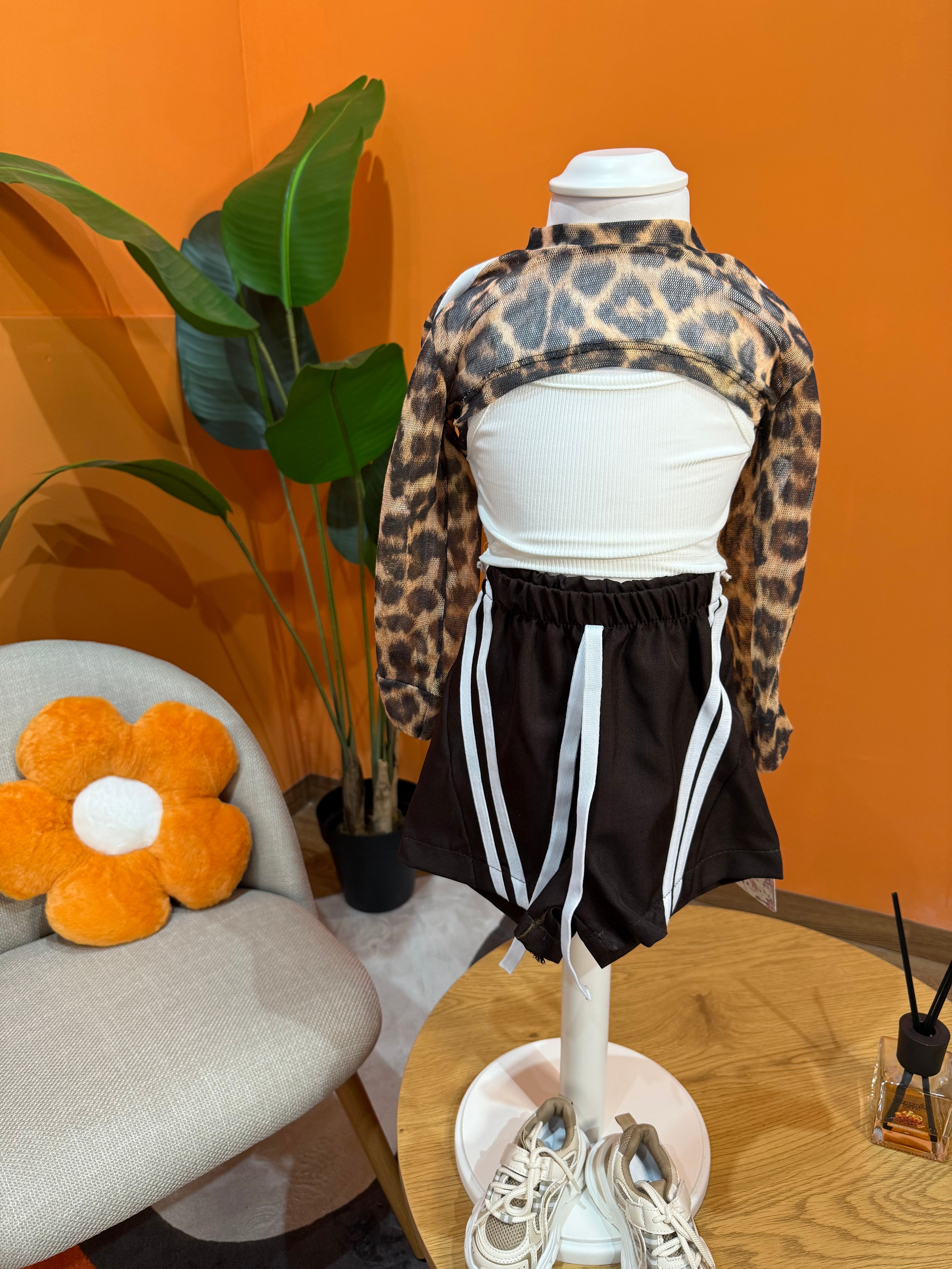 SET 3 PEZZI SPORTY - CHIC ANIMALIER - MARRONE