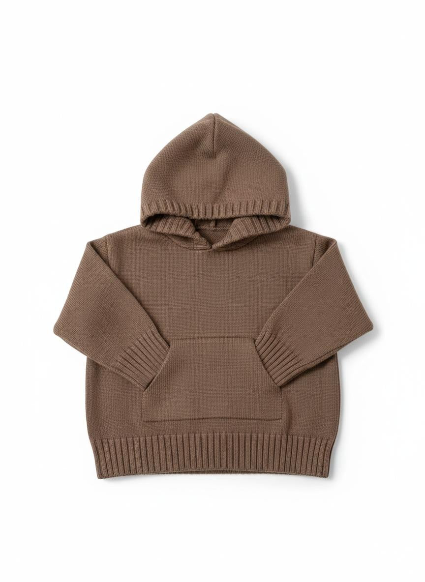 Pullover con cappuccio e tasca frontale