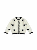 Cardigan lovely heart con ricami traforati