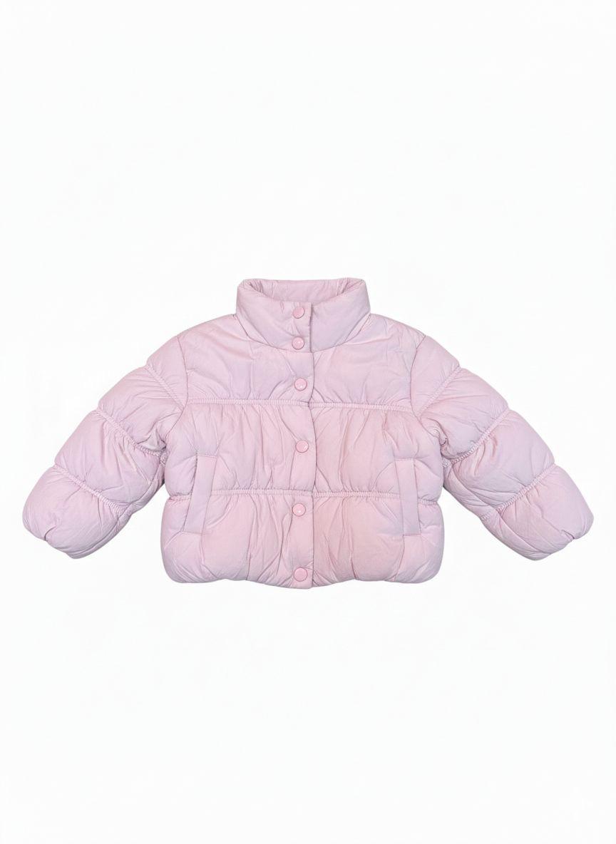 Giubbotto rosa baby effetto bombato