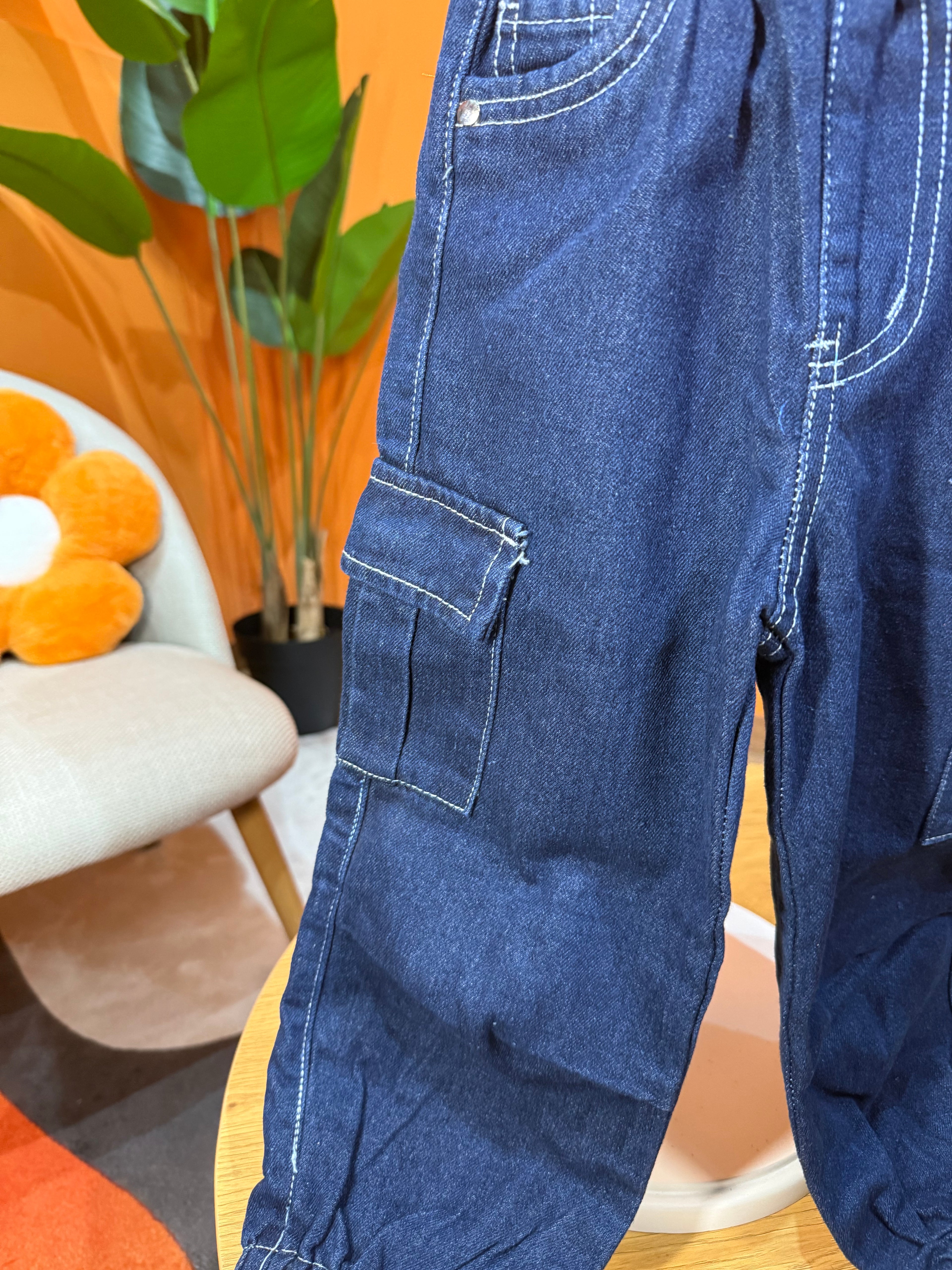 JEANS CARGO JOGGER - DARK BLUE