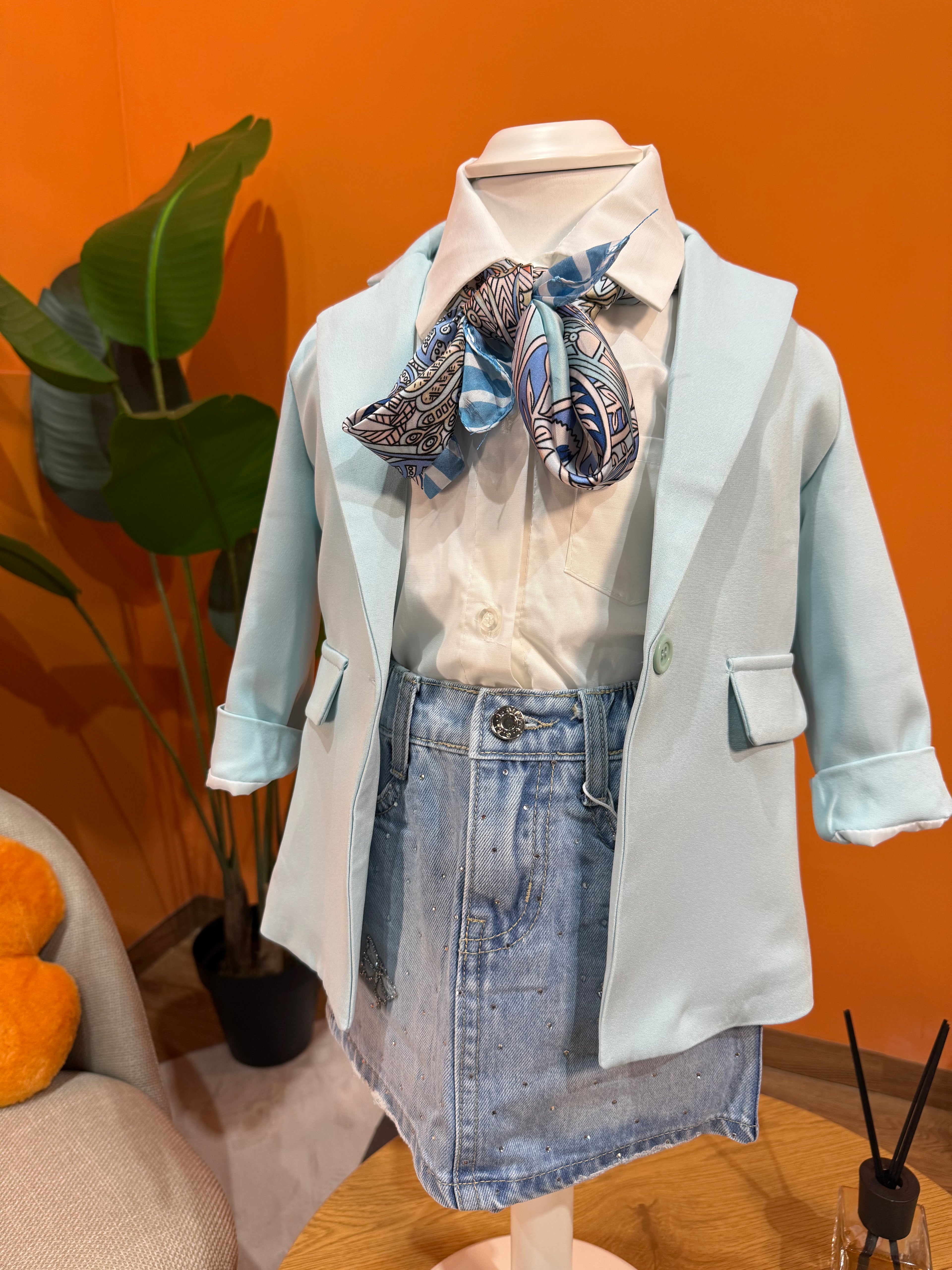 BABY BLAZER - CIELO