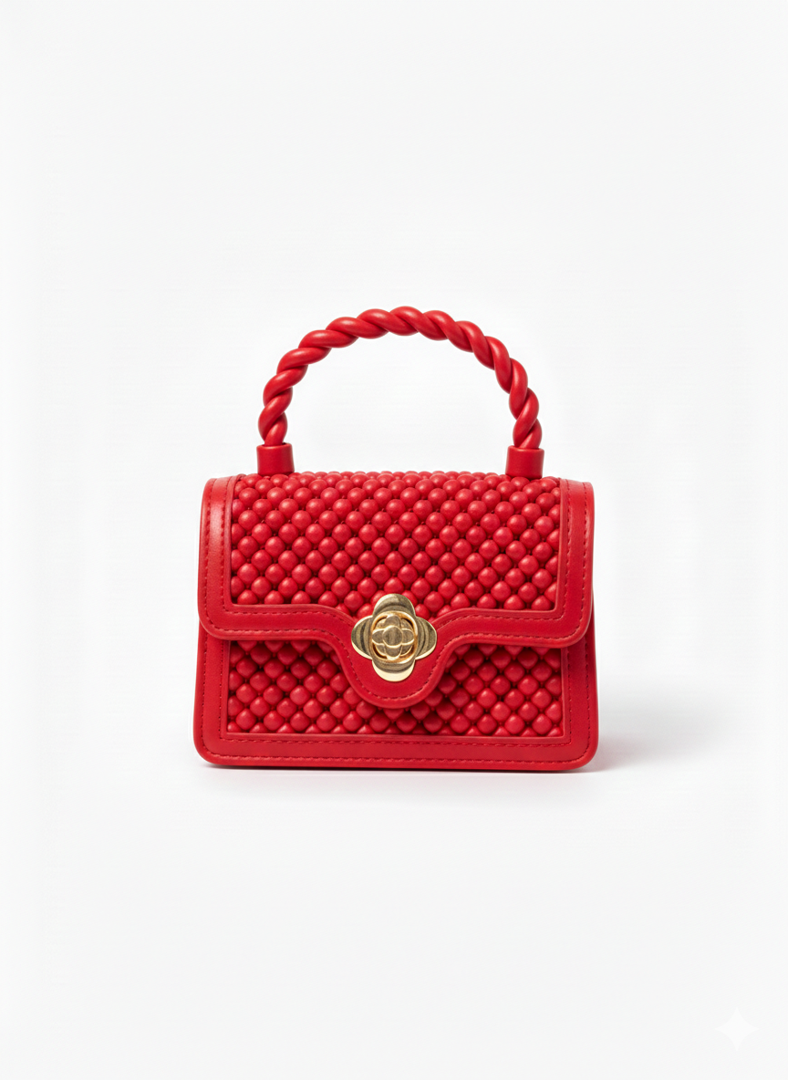 Mini Bag Bloom con manico a torchon