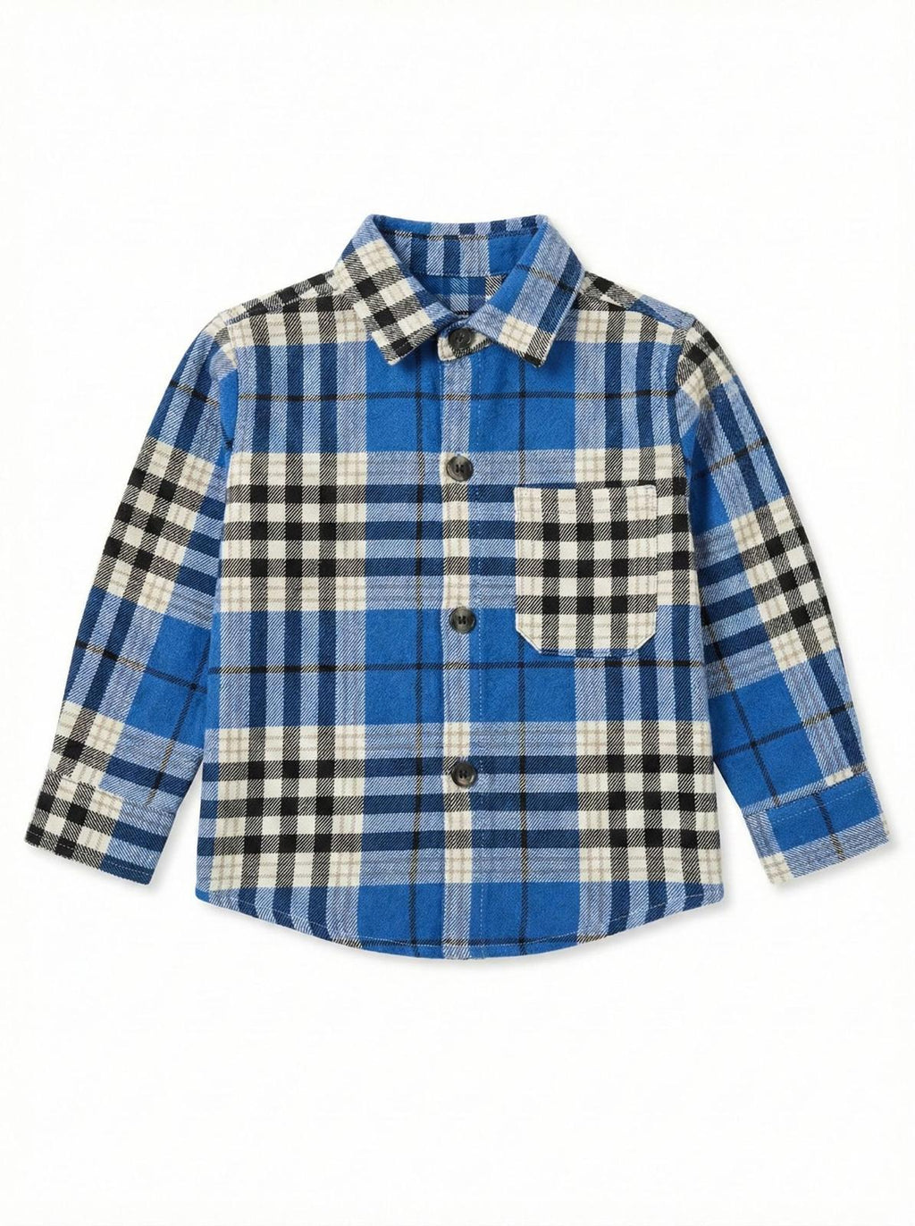 Camicia blue urban - Check vivace con taschino frontale