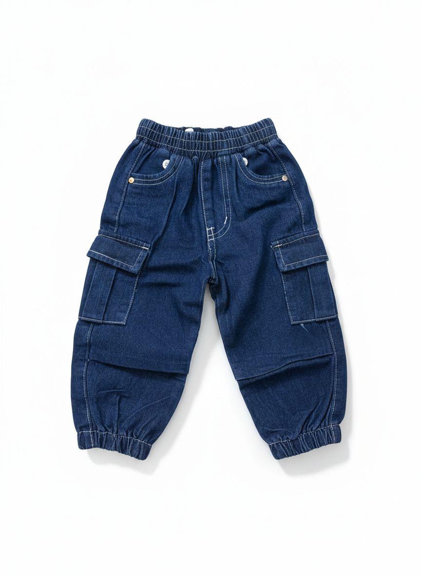 Cargo joggers in denim