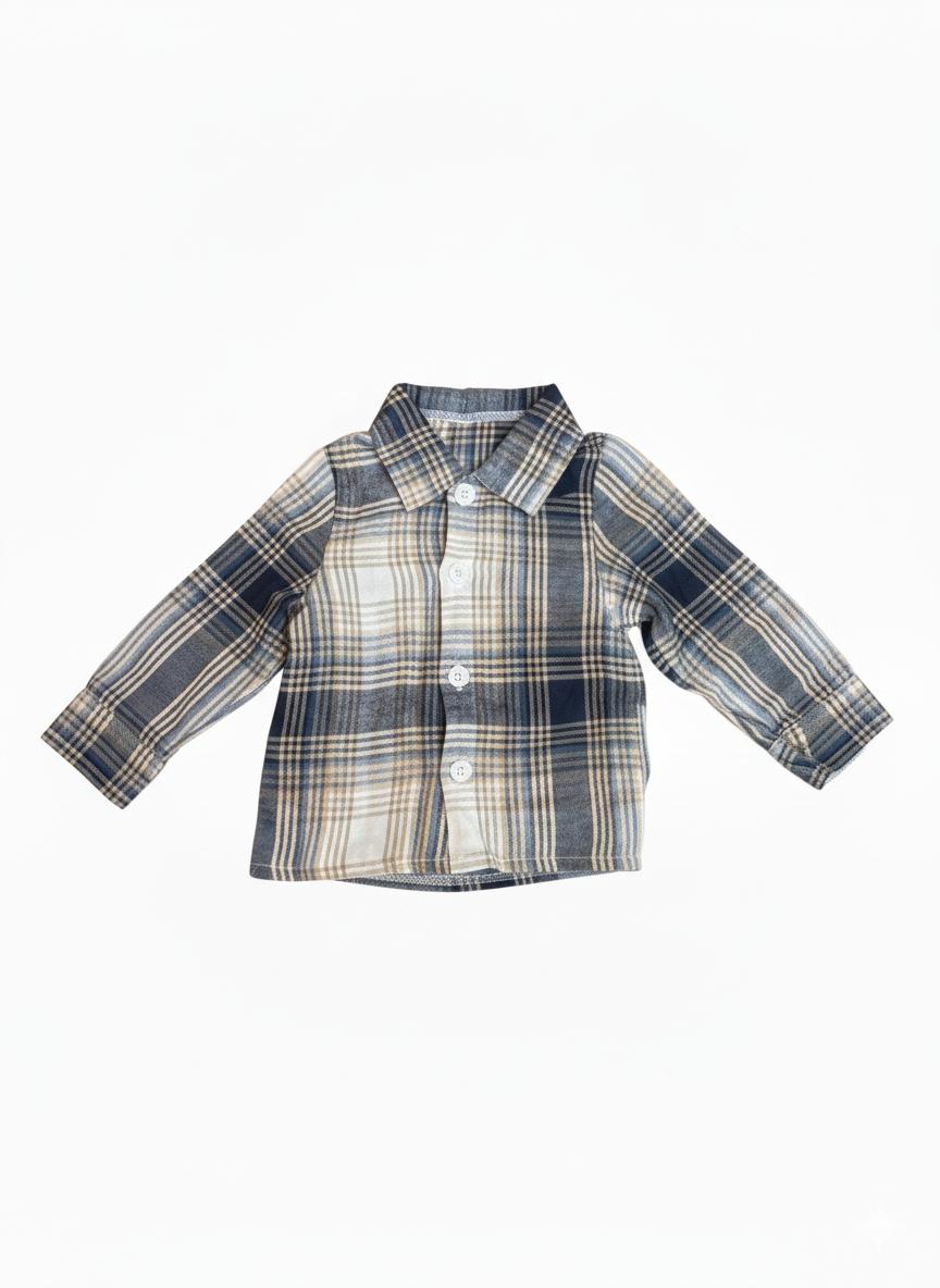 Camicia a quadri con taschino e pantaloni comfort a costine