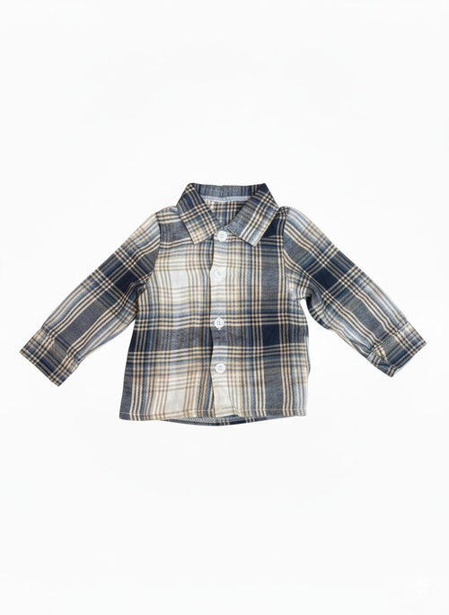 Camicia a quadri con taschino e pantaloni comfort a costine