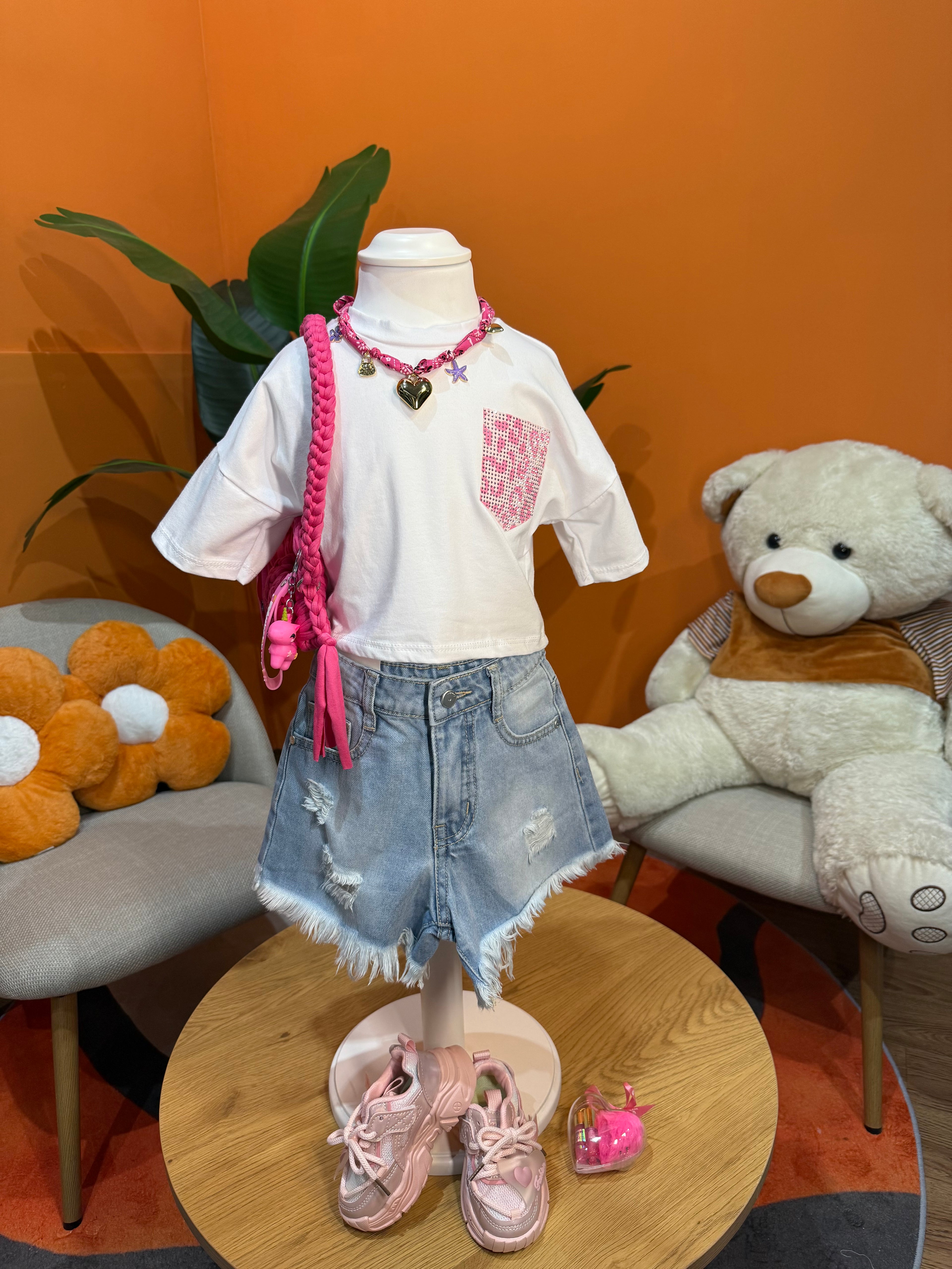 T-SHIRT PINK LEOPARD SPARKLE