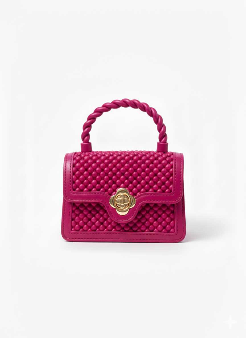 Mini Bag Bloom con manico a torchon