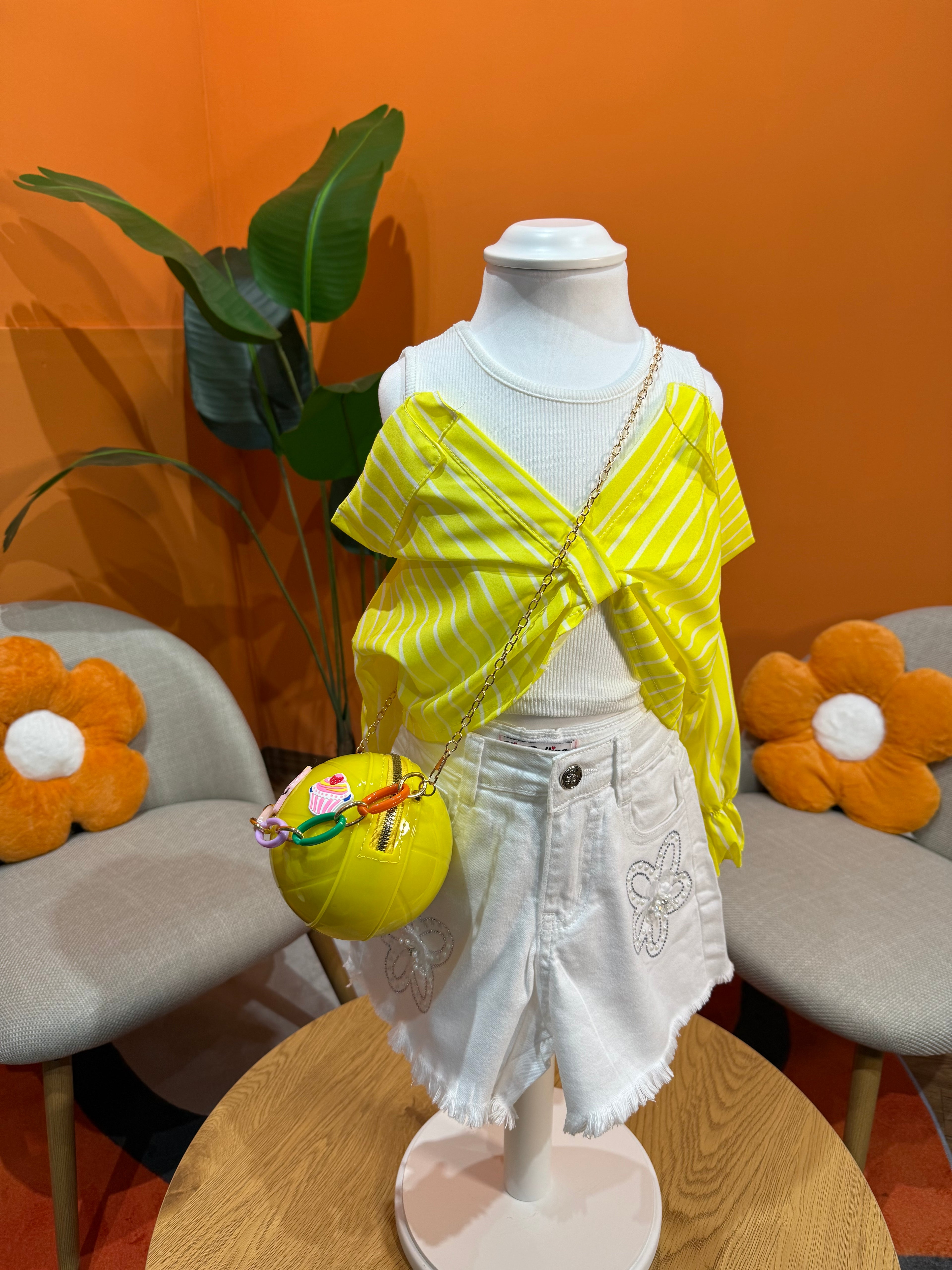 CAMICIA 2 IN 1 TRENDY YELLOW