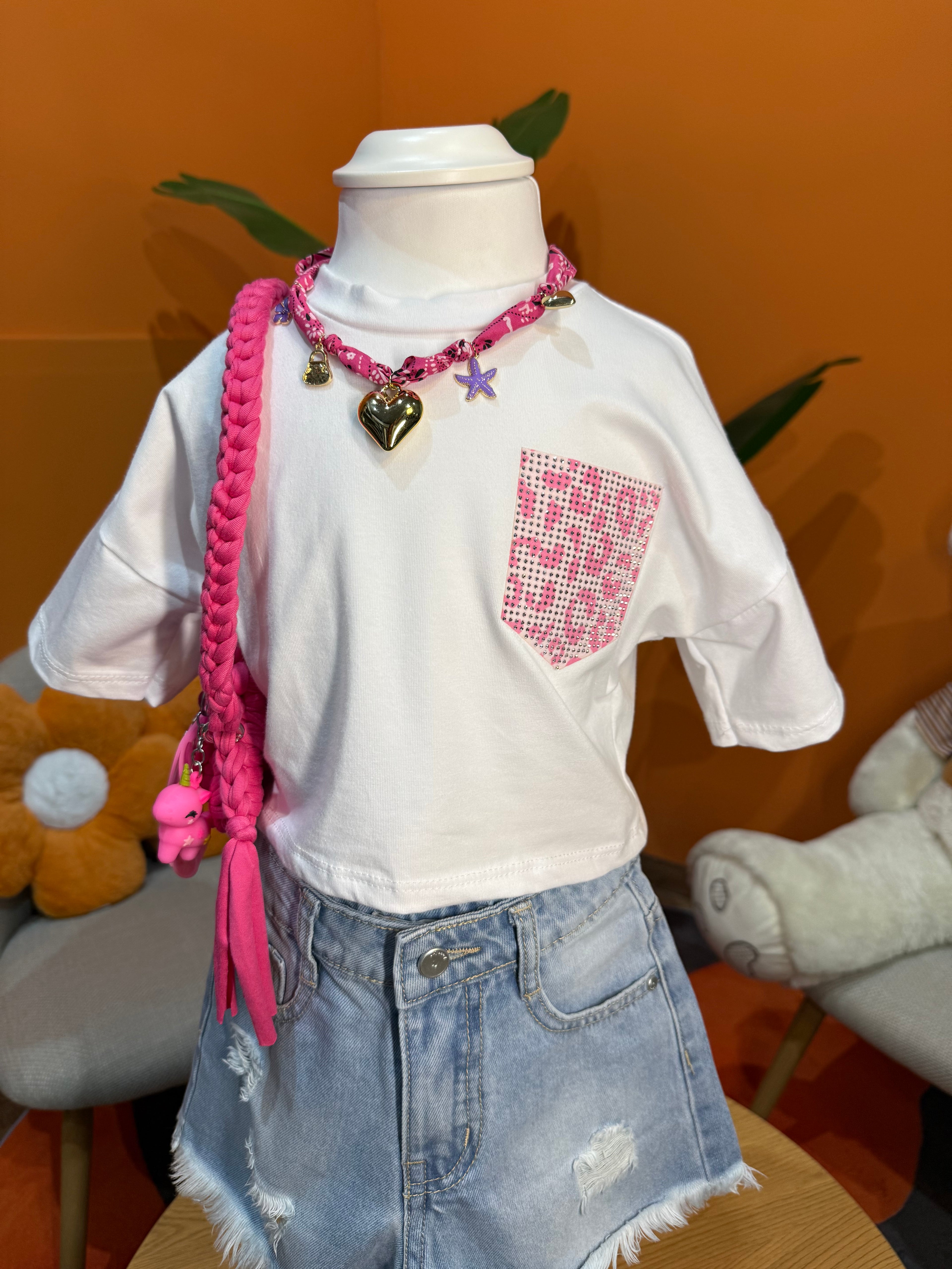 T-SHIRT PINK LEOPARD SPARKLE