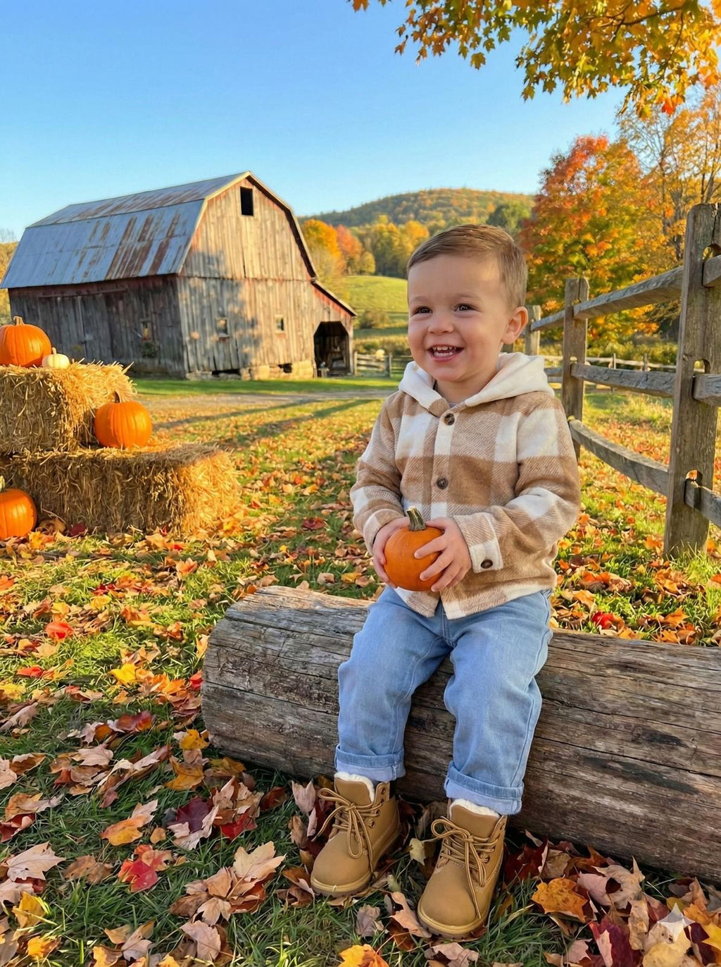Giacca Camicia in flanella a quadri con cappuccio