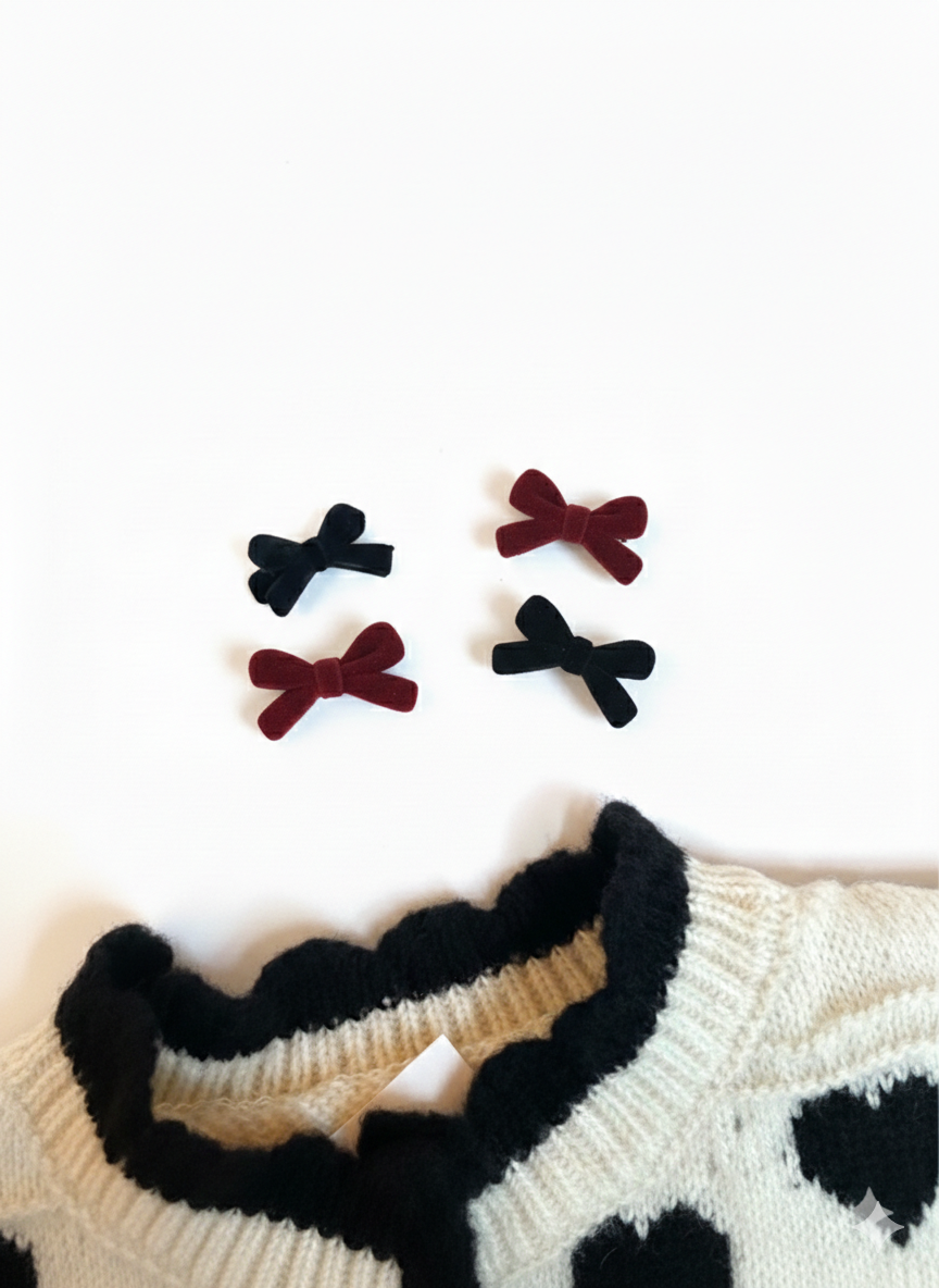 Set di fermagli in velluto