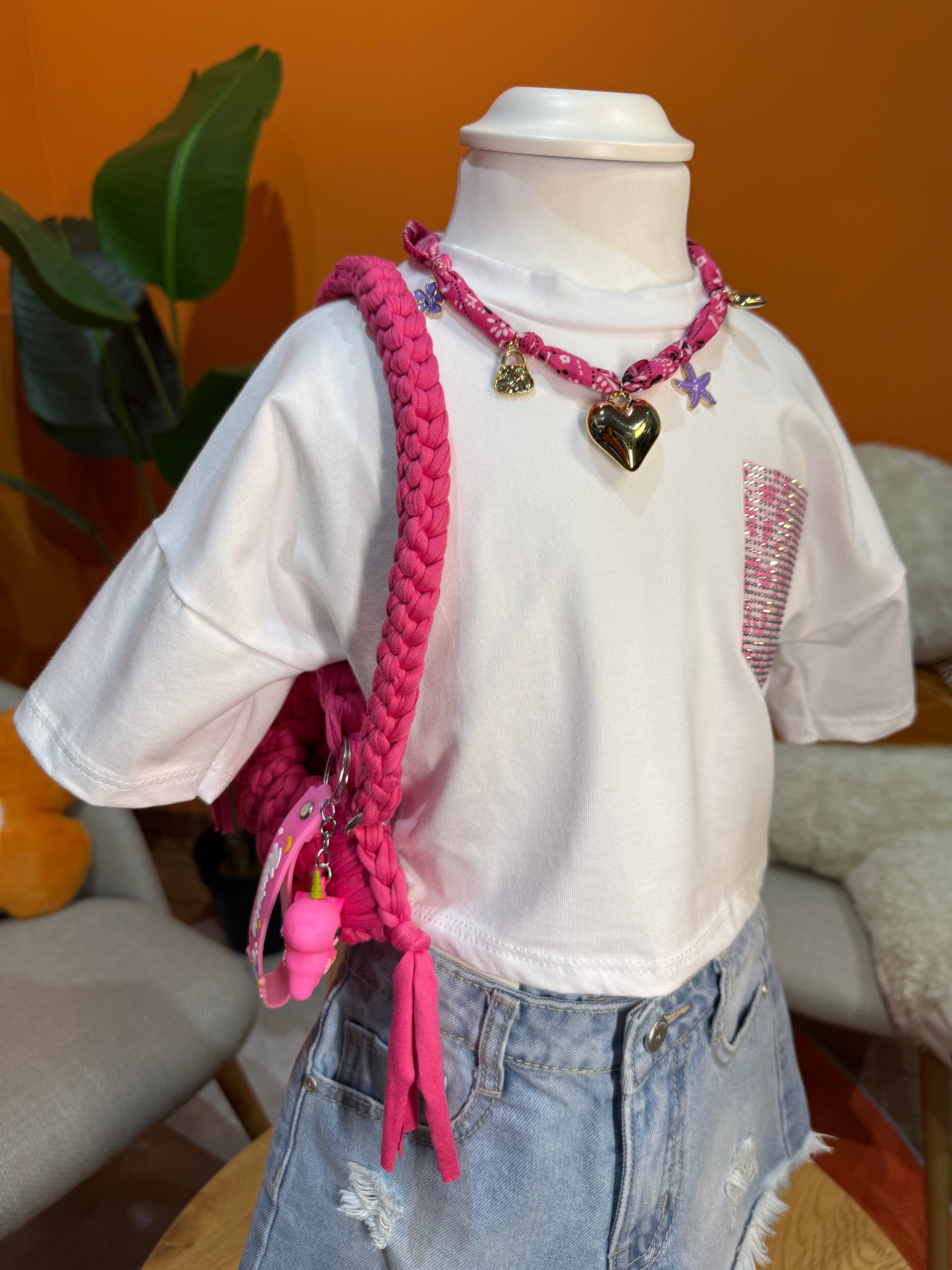 T-SHIRT PINK LEOPARD SPARKLE