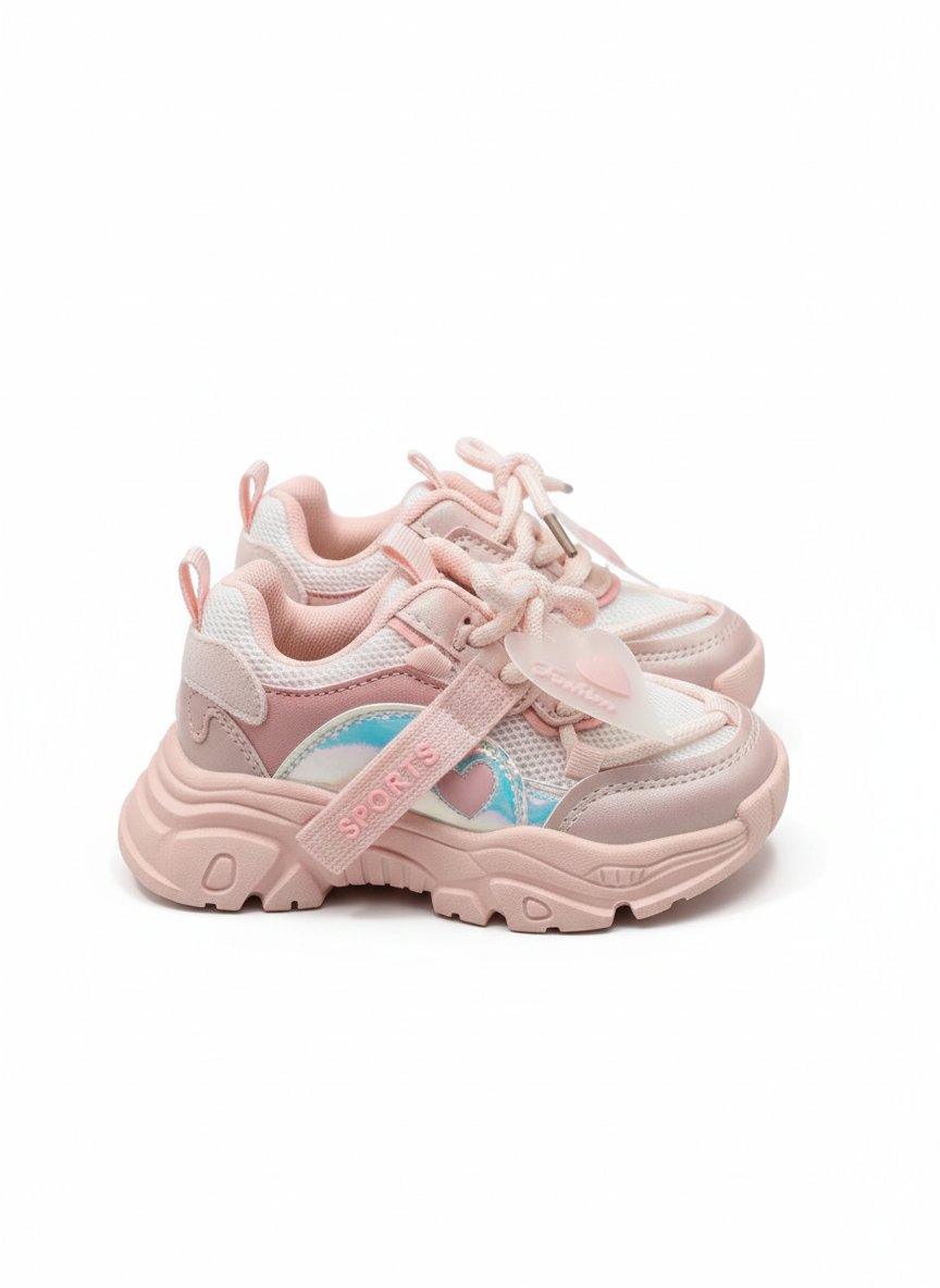 Sneakers Chunky Rosa con dettaglio a cuore
