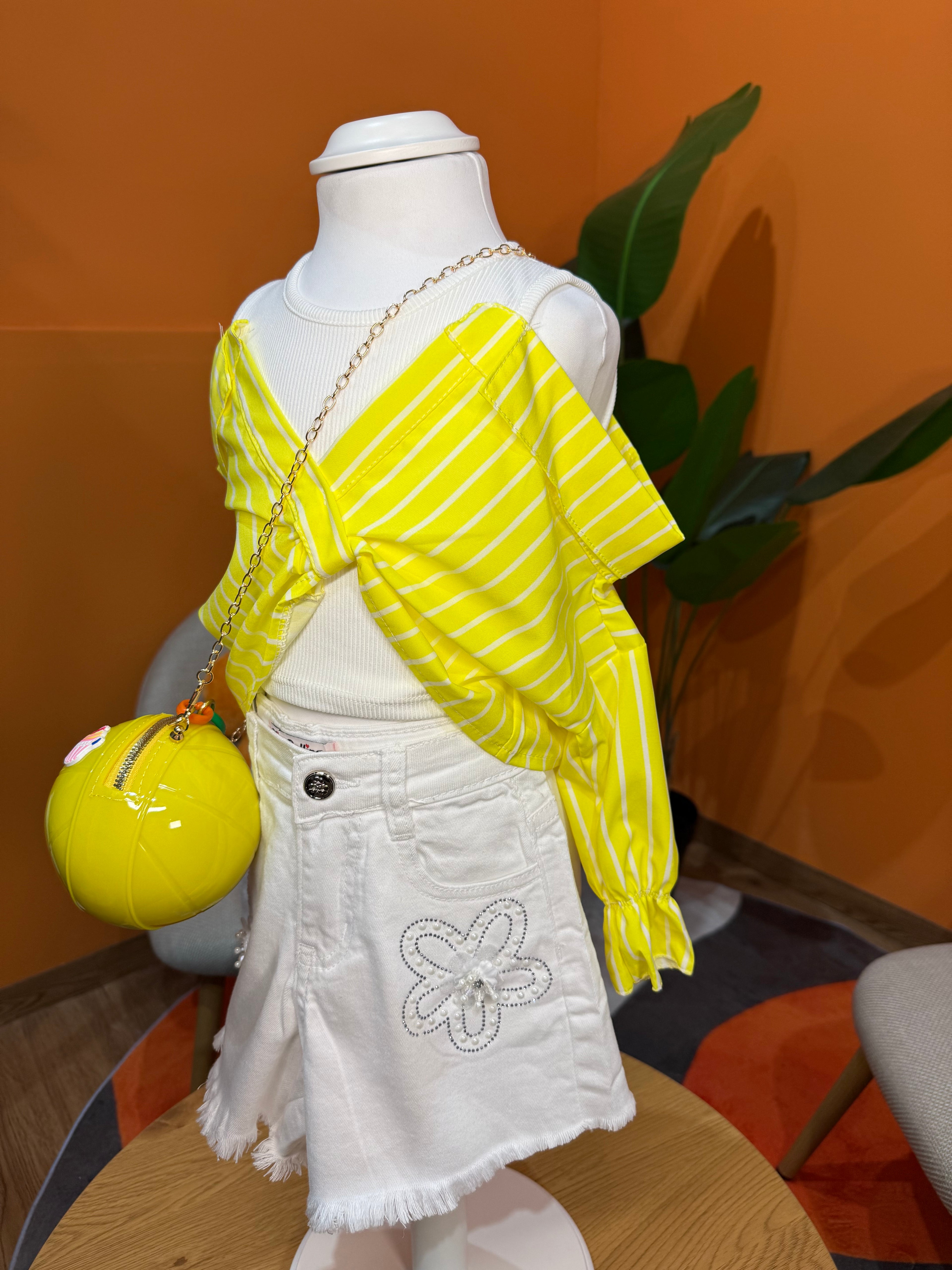 CAMICIA 2 IN 1 TRENDY YELLOW