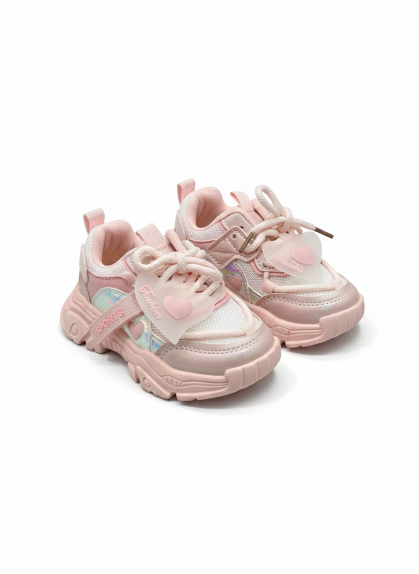 Sneakers Chunky Rosa con dettaglio a cuore