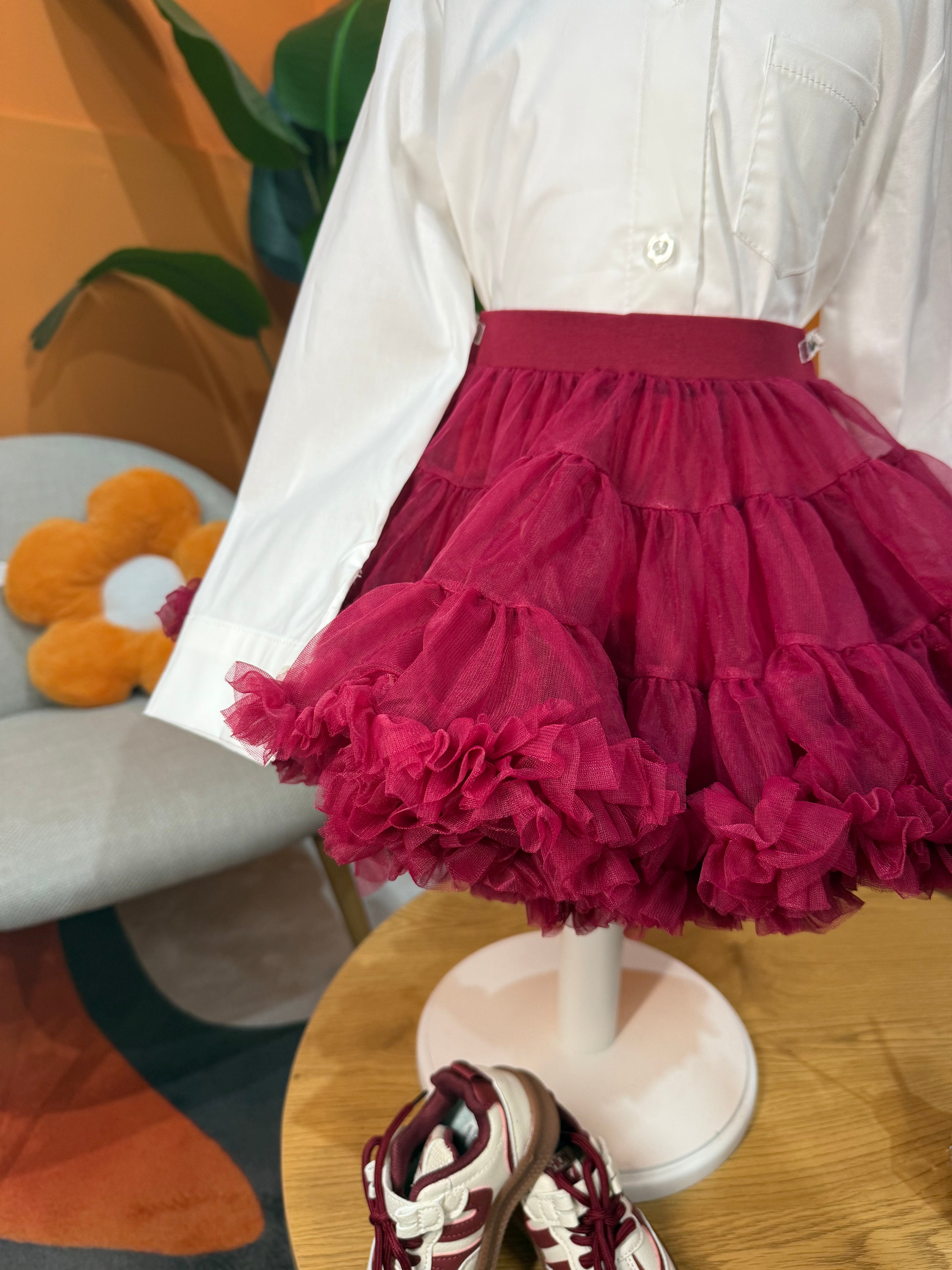 GONNA TUTU’ A BALZE IN TULLE - BORDEAUX