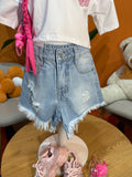 SHORT DENIM SPARKLING PINK