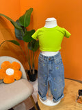 MAGLIA BABY CROP BASIC – LIME