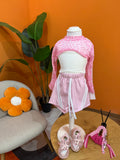 SET 3 PEZZI SPORTY - CHIC ANIMALIER - ROSA