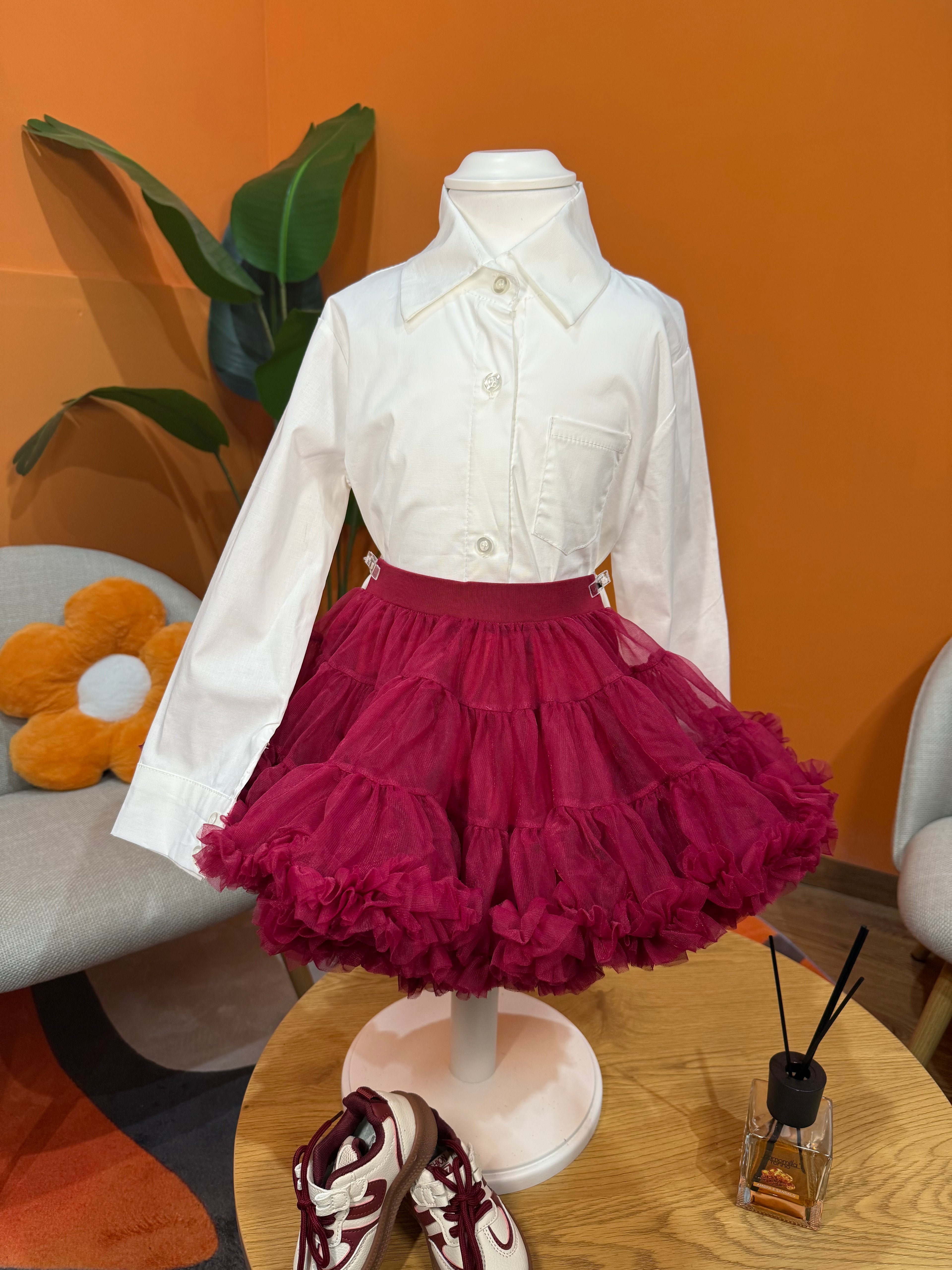 GONNA TUTU’ A BALZE IN TULLE - BORDEAUX