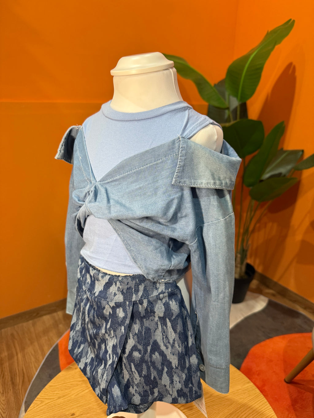 CAMICIA 2-IN-1 DENIM TWIST: CAMICIA IN JEANS CON TOP INTEGRATO💎