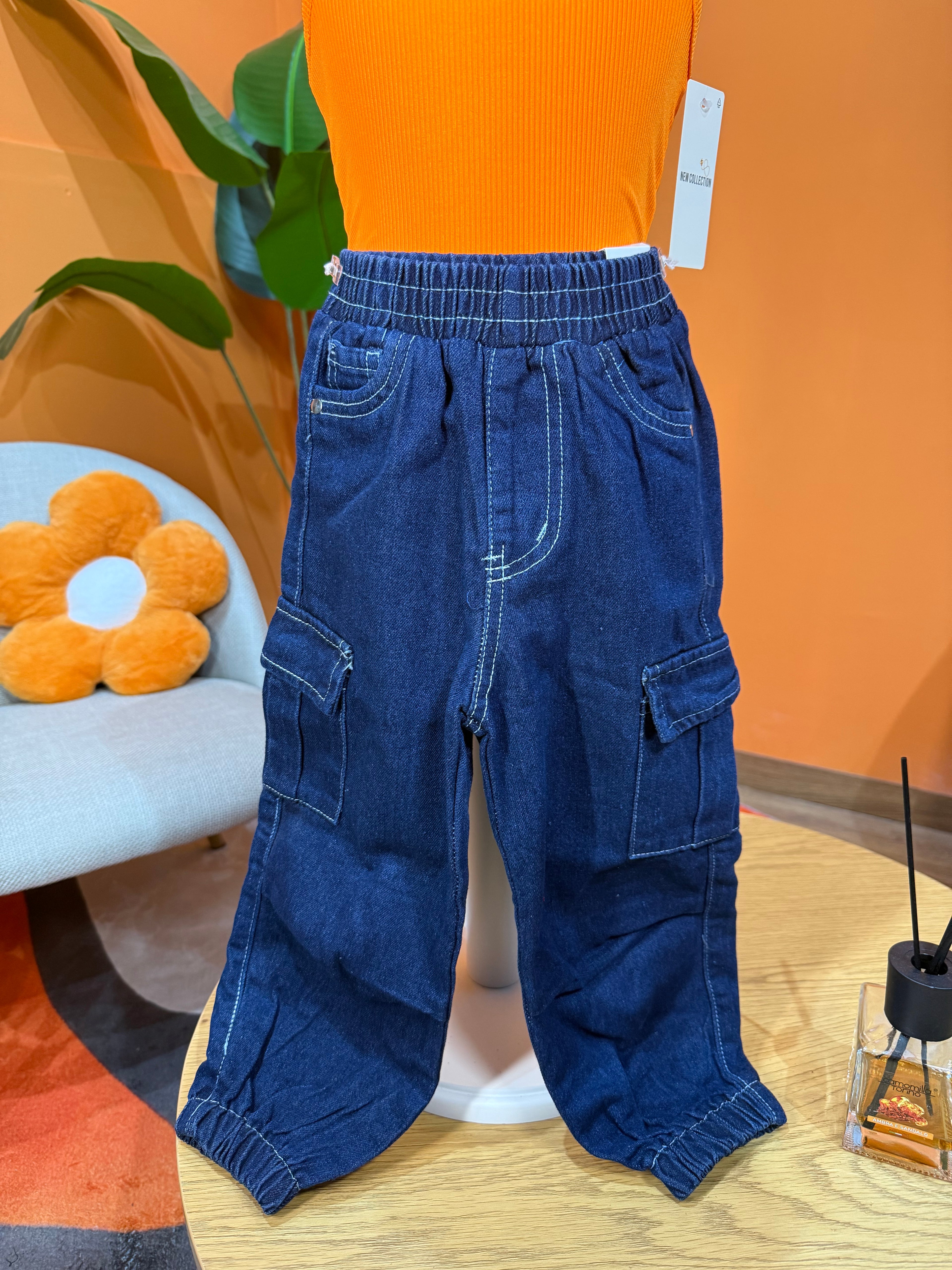 JEANS CARGO JOGGER - DARK BLUE