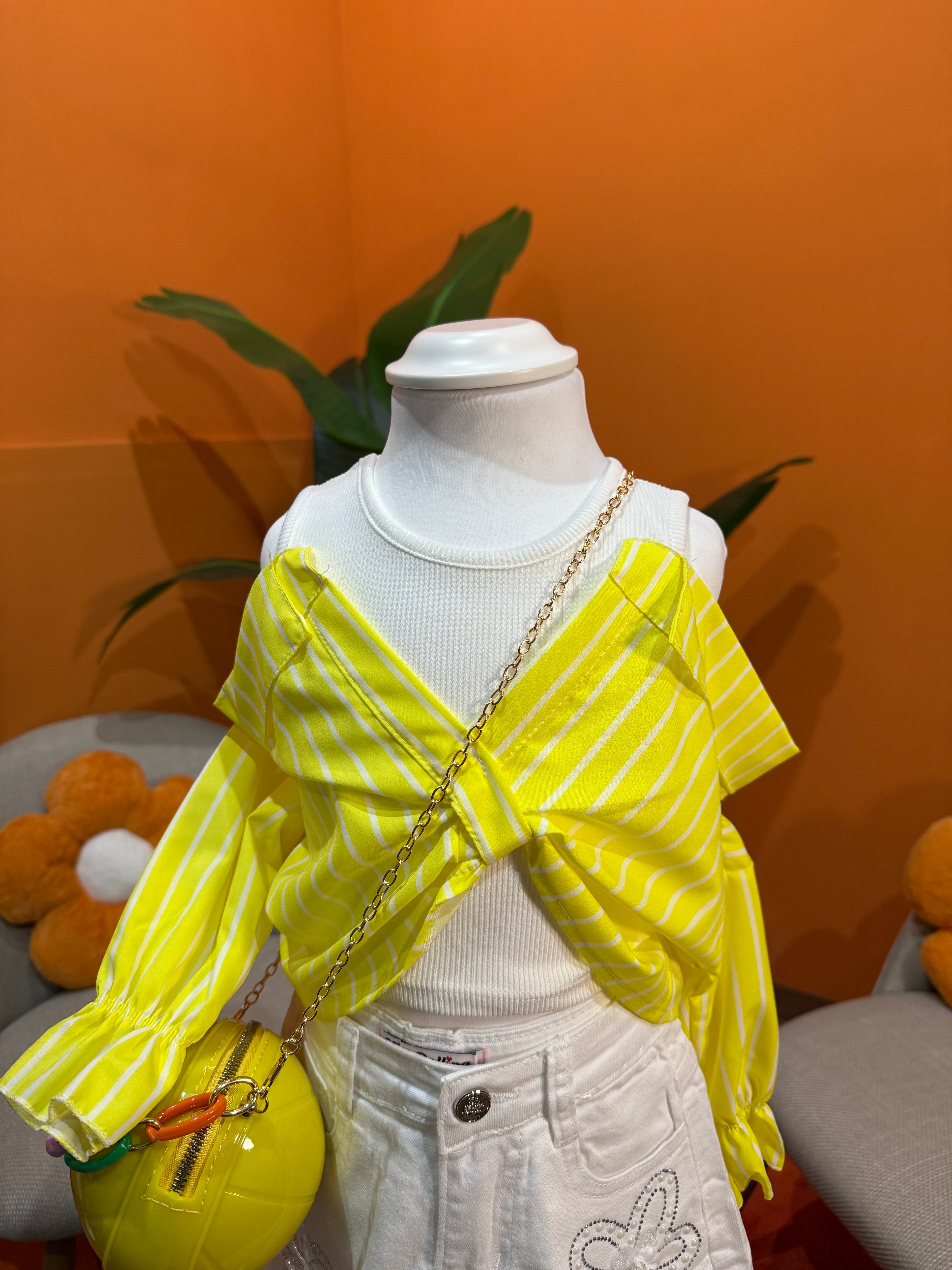 CAMICIA 2 IN 1 TRENDY YELLOW