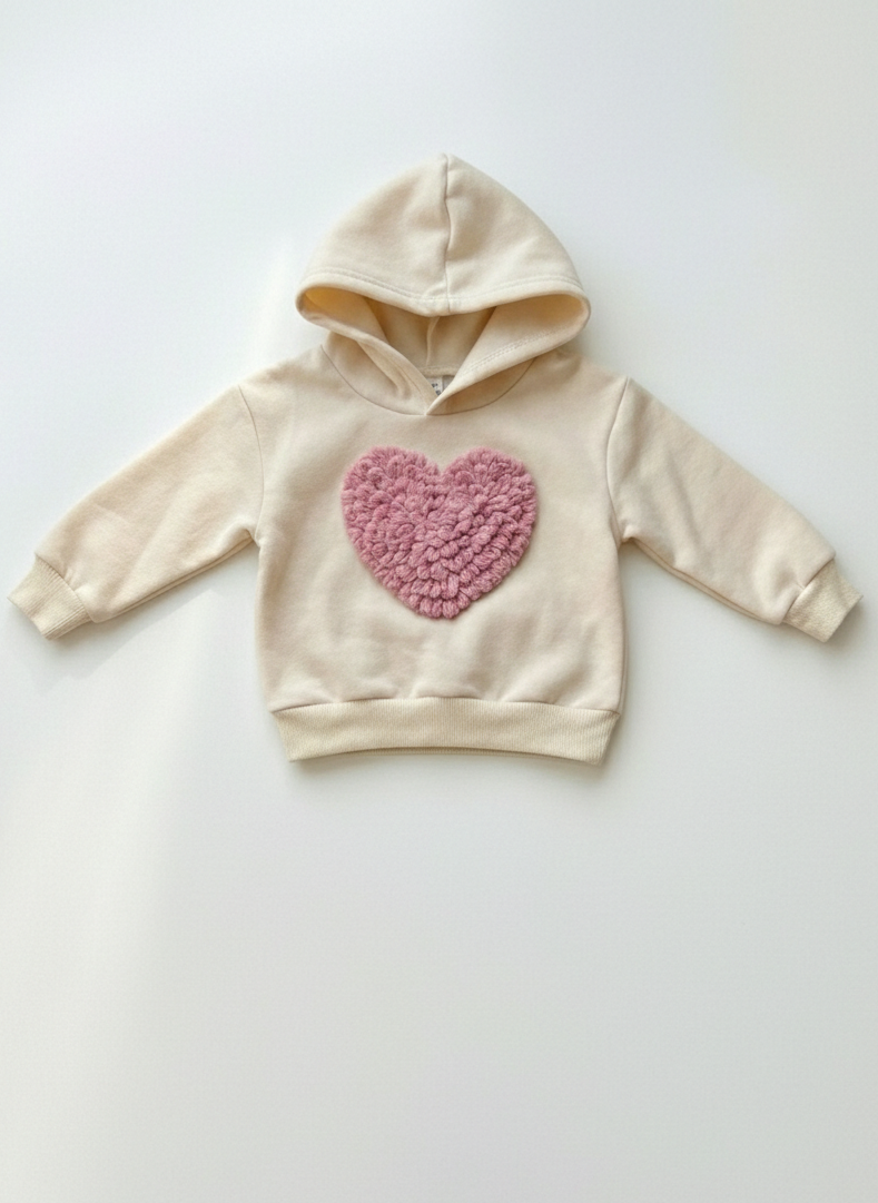 Set soft heart - felpa con cappuccio e leggings