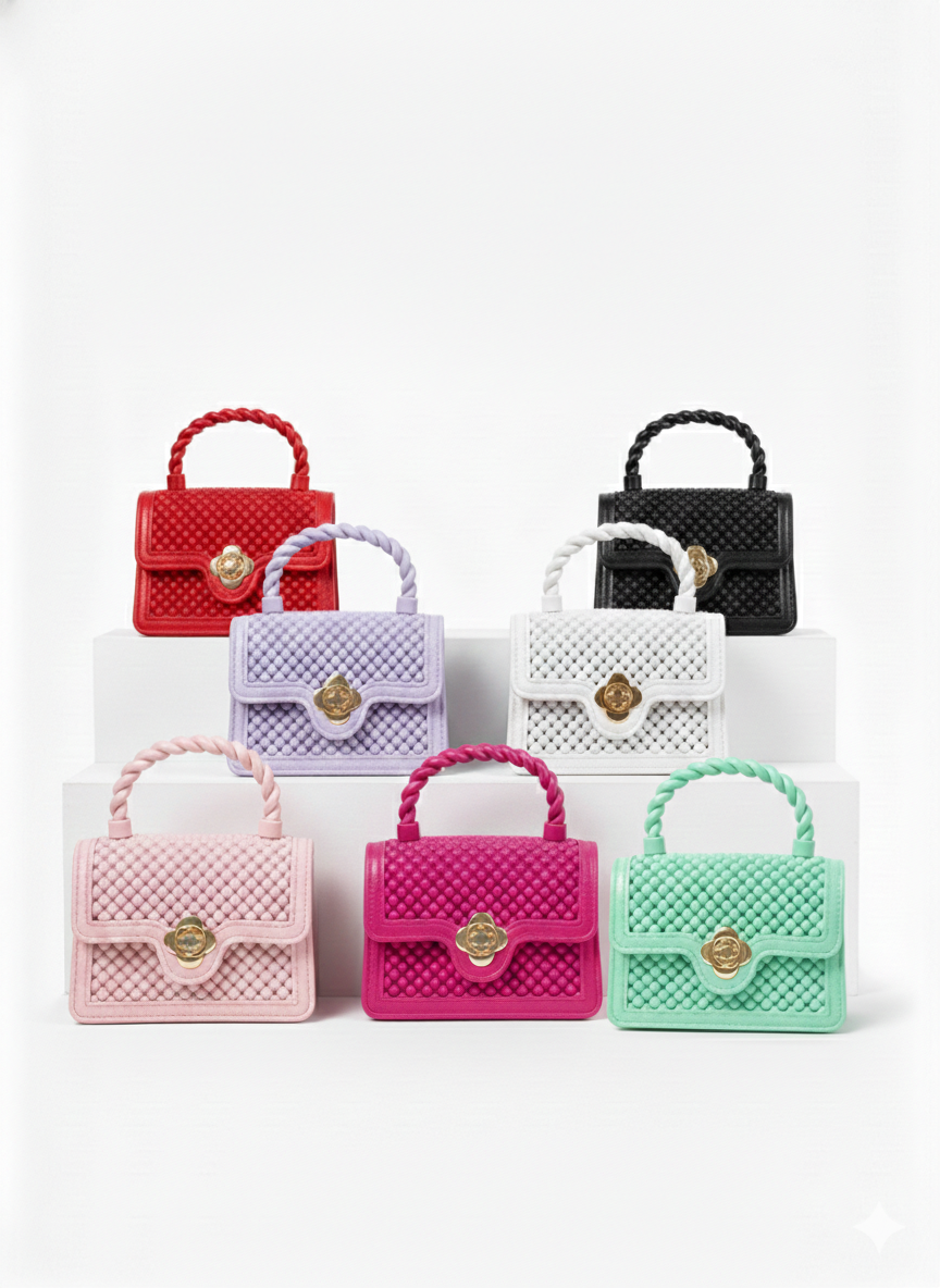 Mini Bag Bloom con manico a torchon