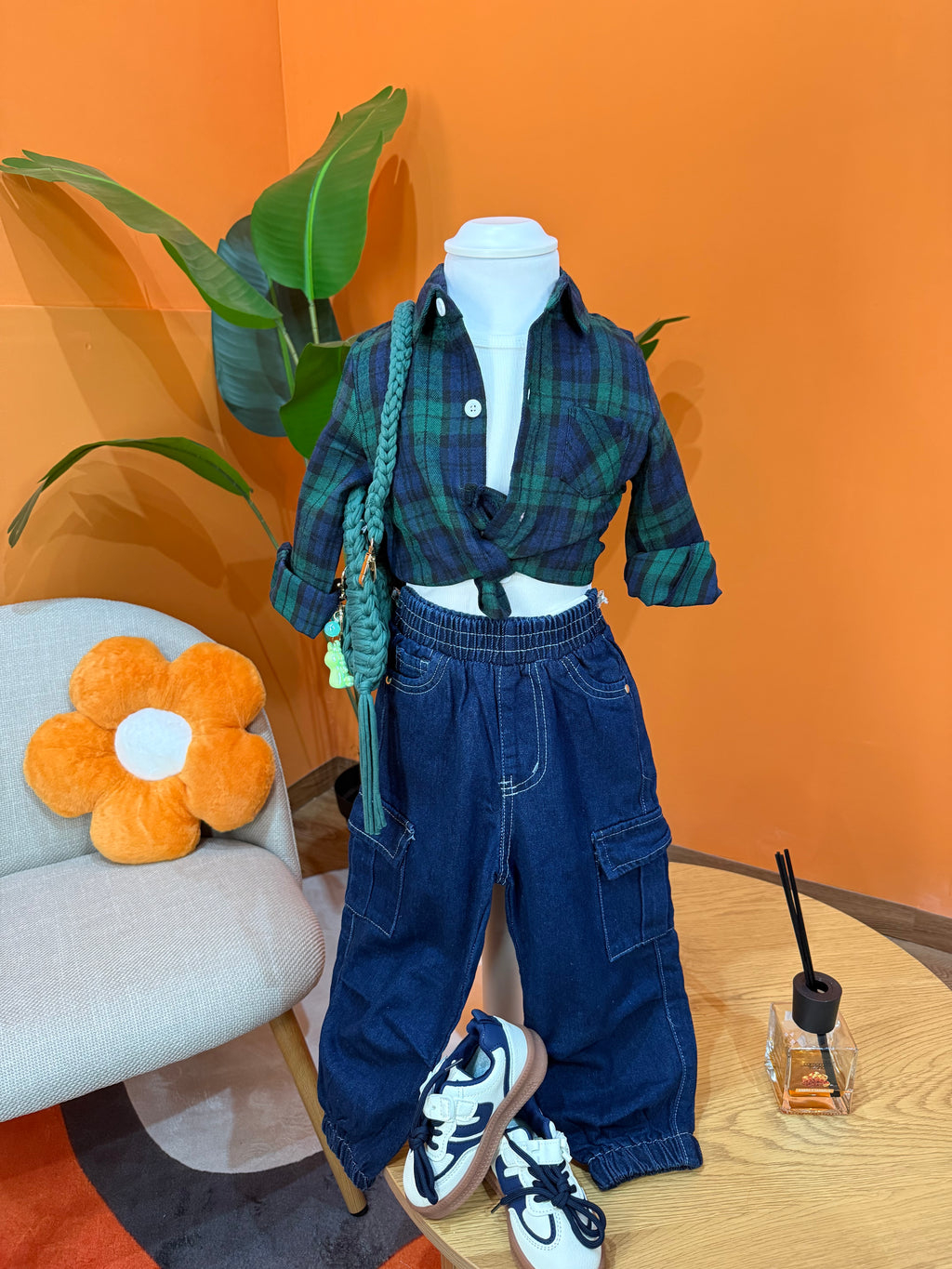 CAMICIA CHECK URBAN VIBE - VERDE E BLU TARTAN