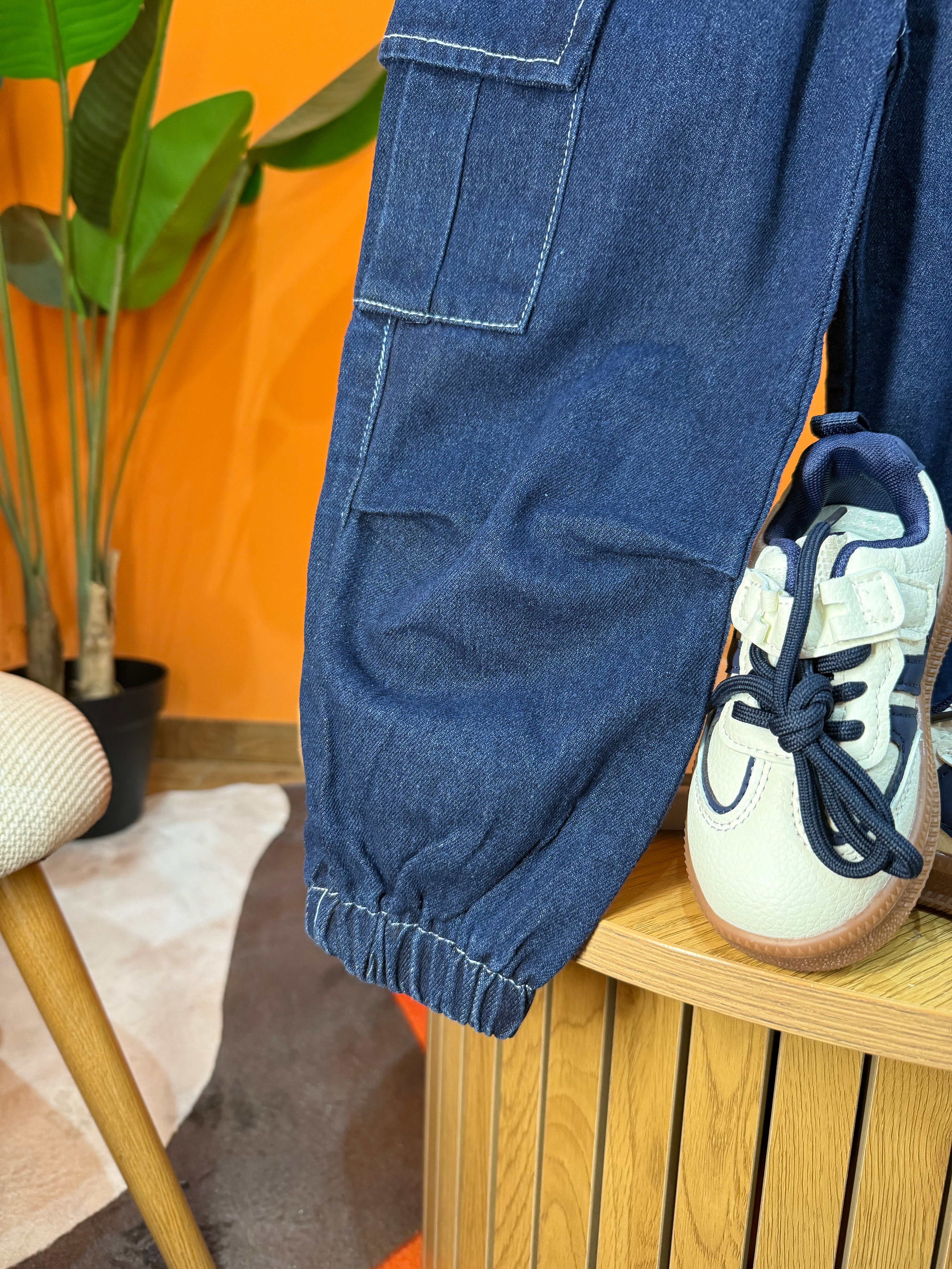 JEANS CARGO JOGGER - DARK BLUE