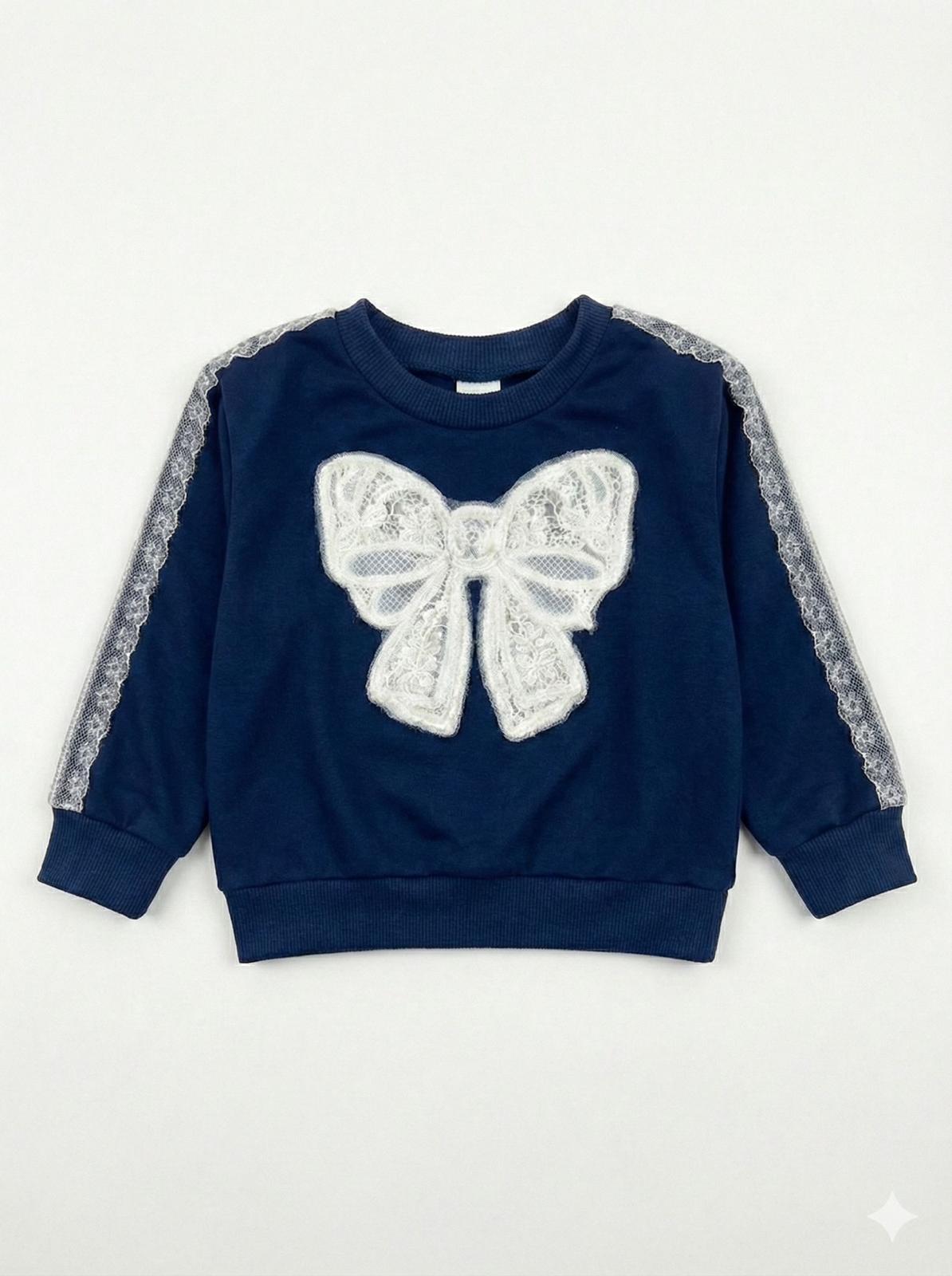 Elegant sport - Felpa con fiocco e pantalone tulle