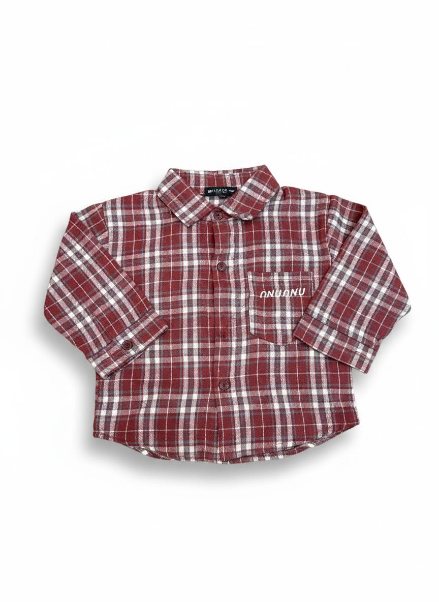 Outfit bimbo autunno Camicia in cotone e jeans