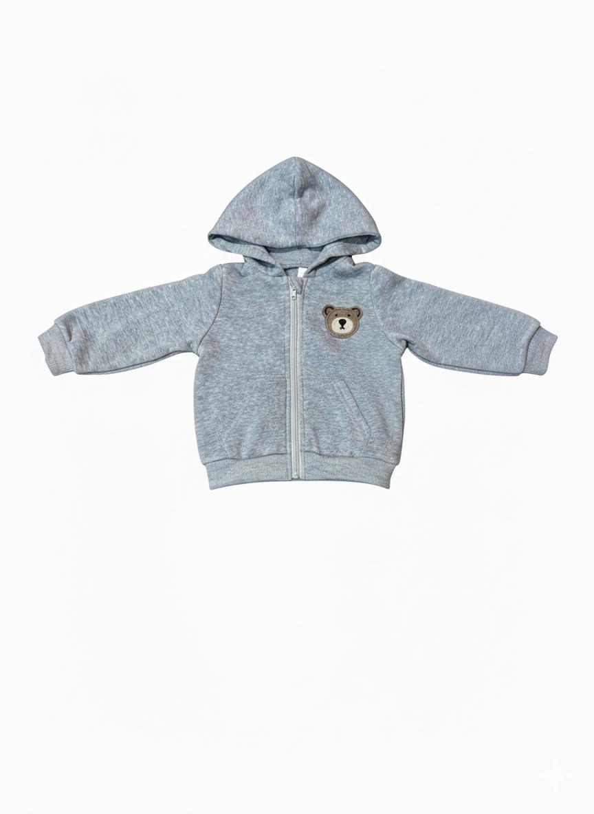Tuta baby little bear in calda felpa grigia
