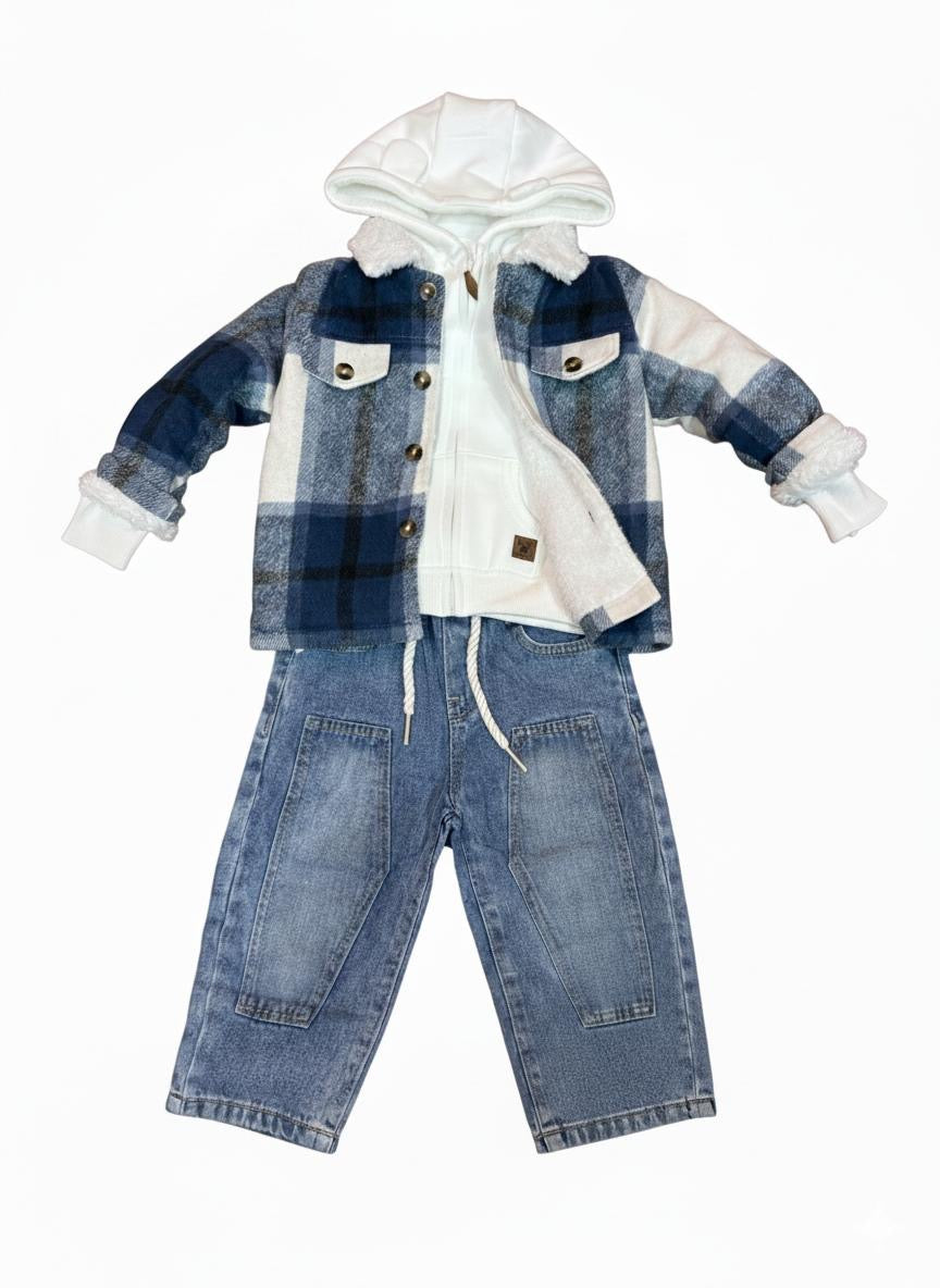 Jeans jogger con pannelli frontali e vita elastica